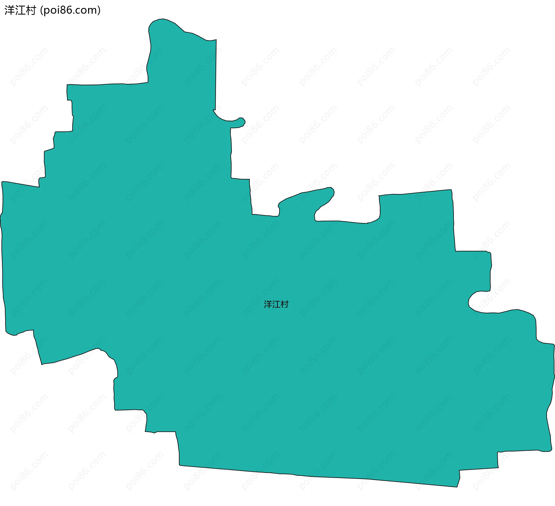 洋江村边界地图