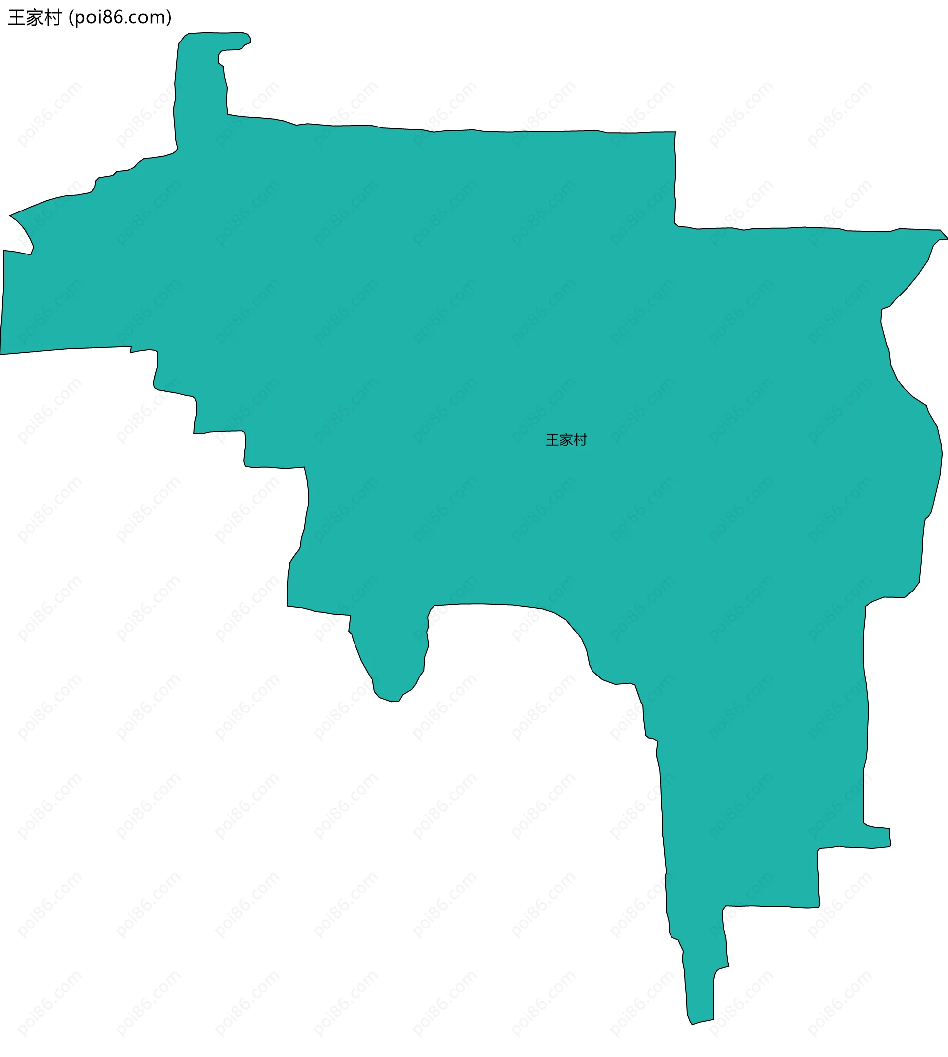 王家村边界地图