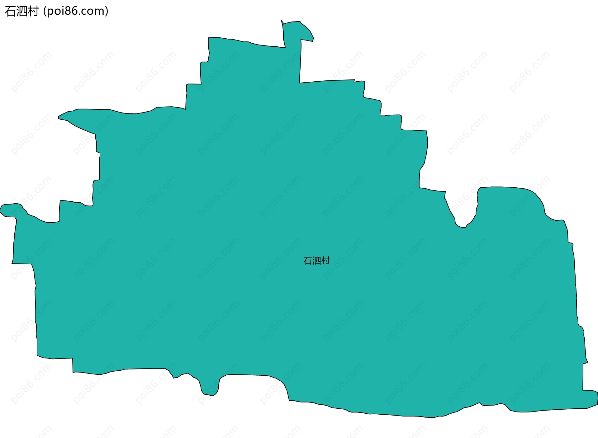 石泗村边界地图