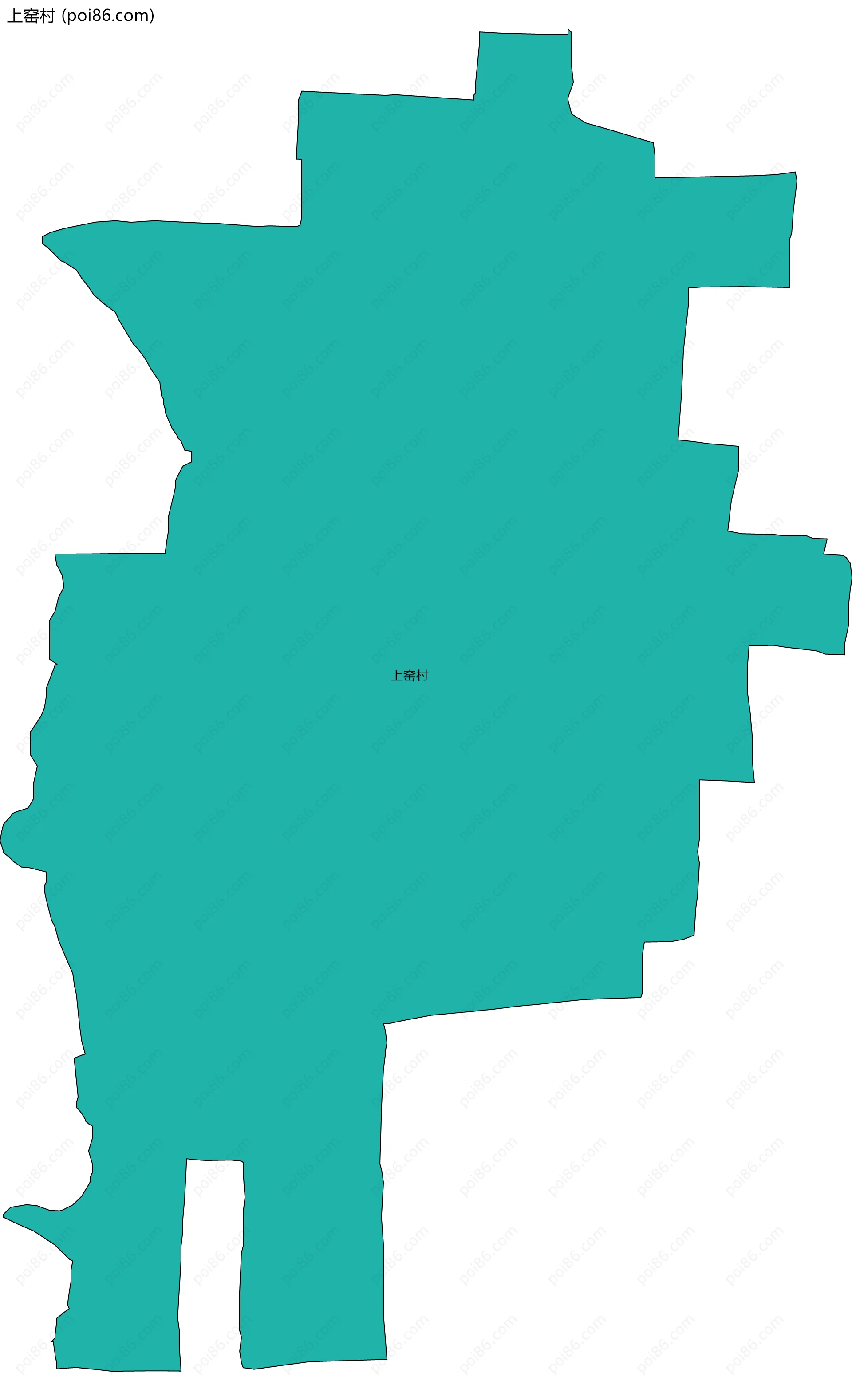 上窑村边界地图