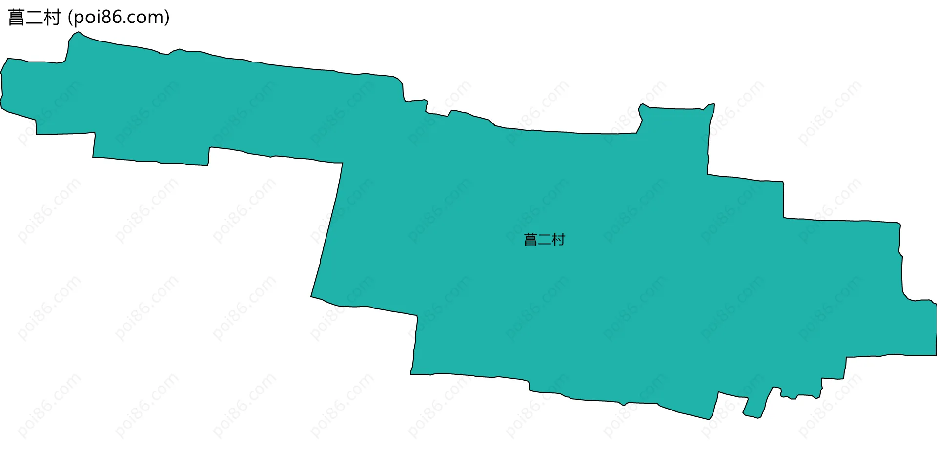 菖二村边界地图