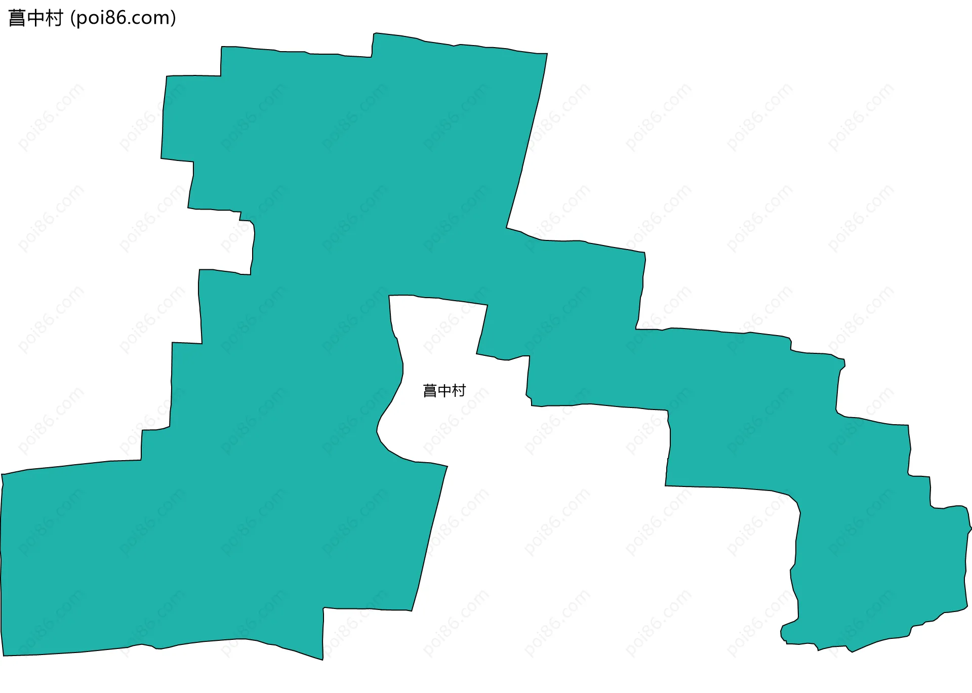 菖中村边界地图