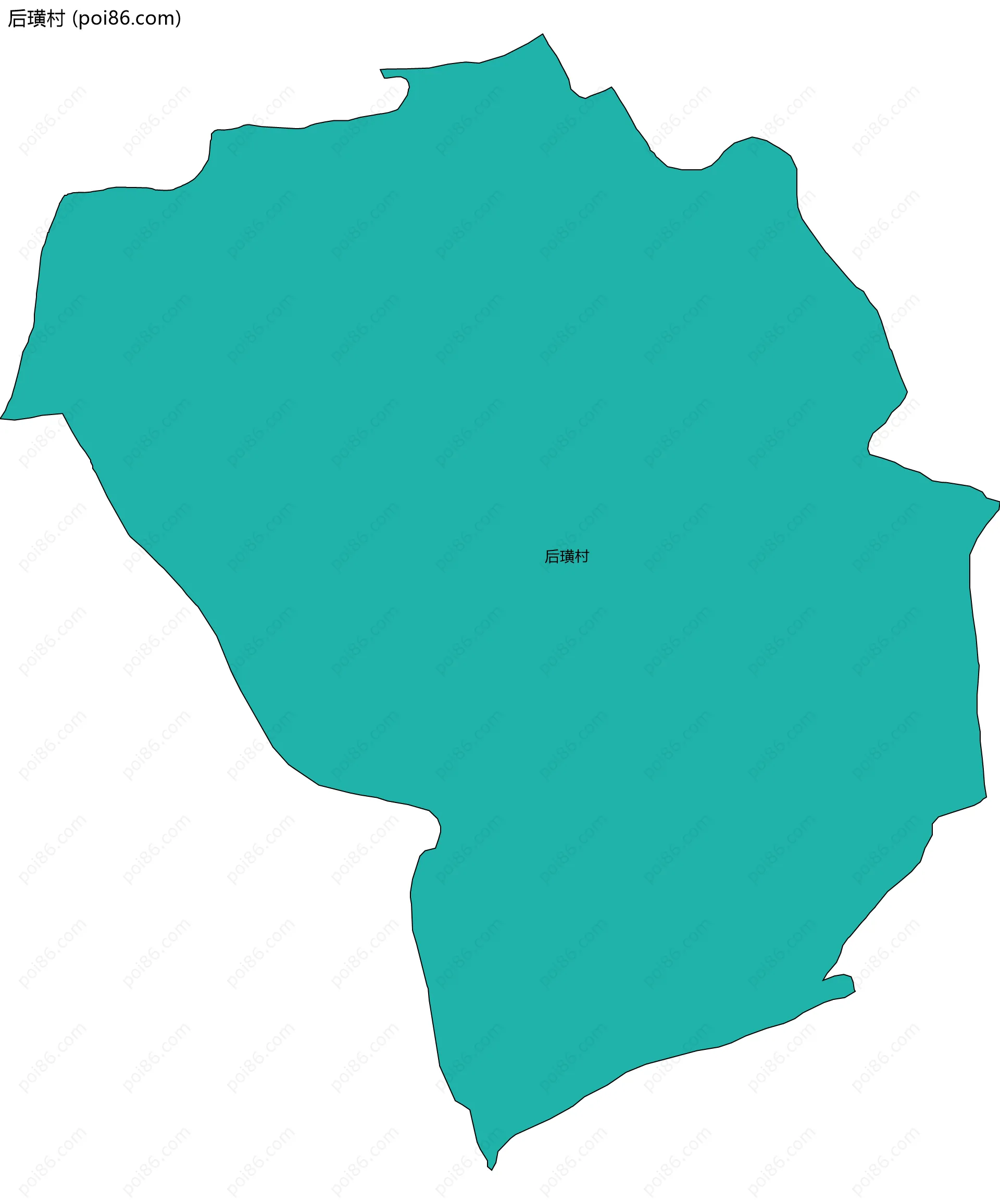 后璜村边界地图