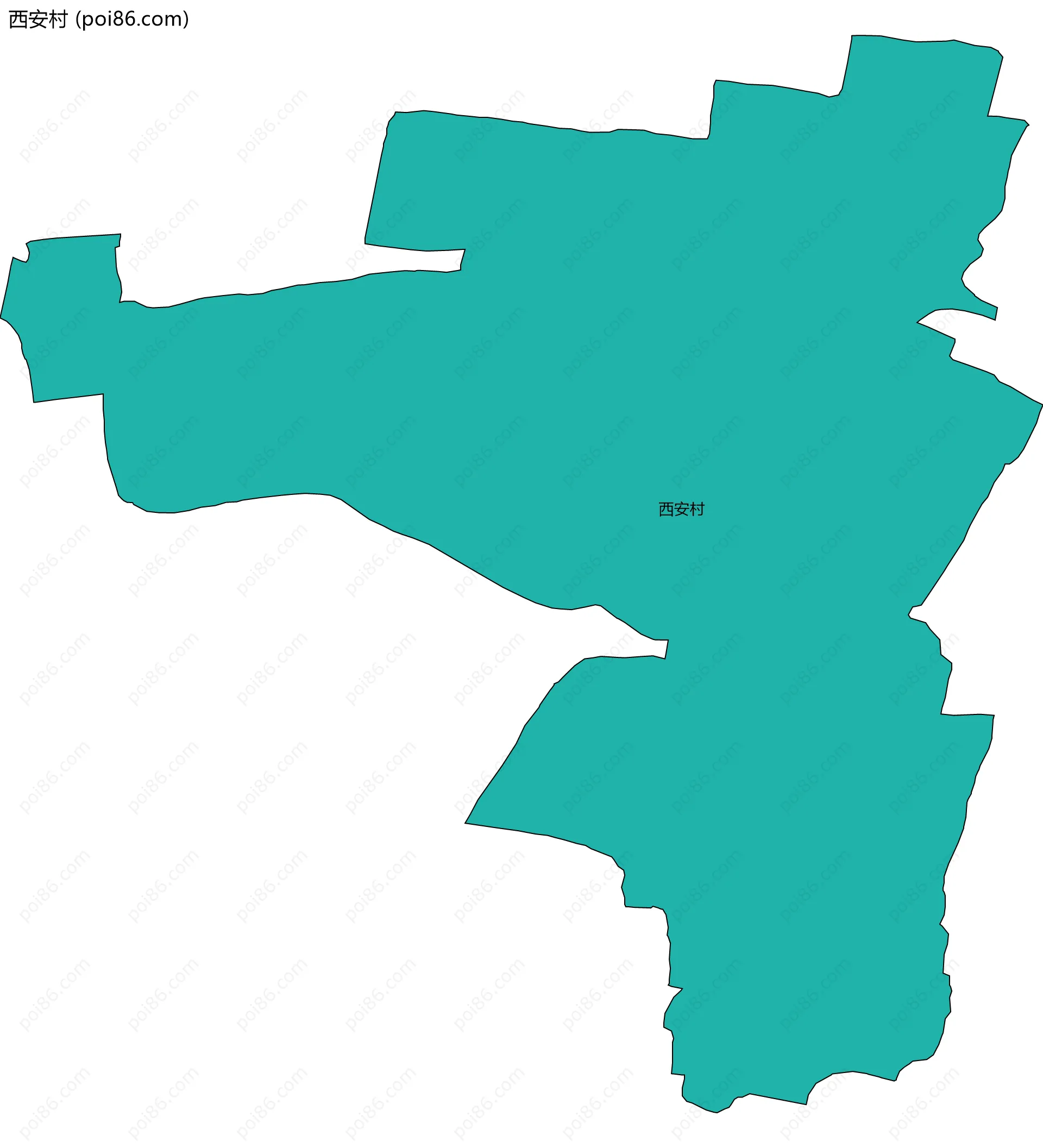西安村边界地图