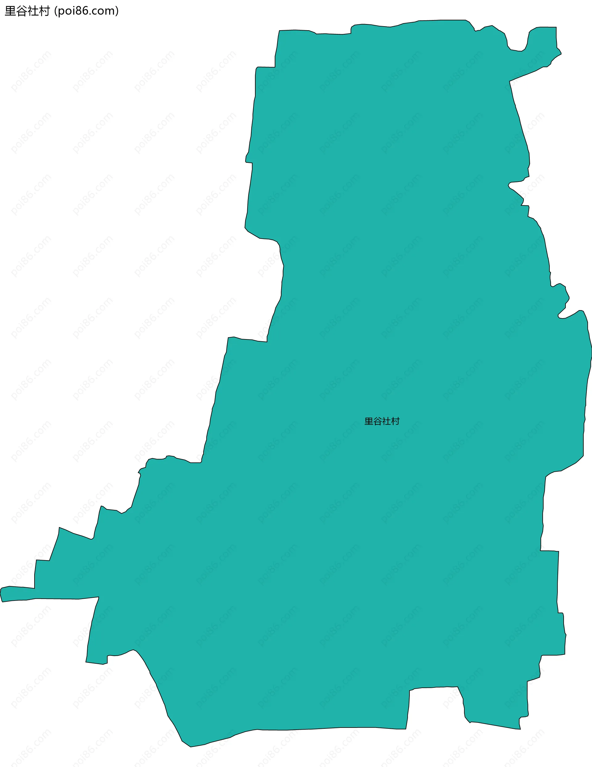 里谷社村边界地图