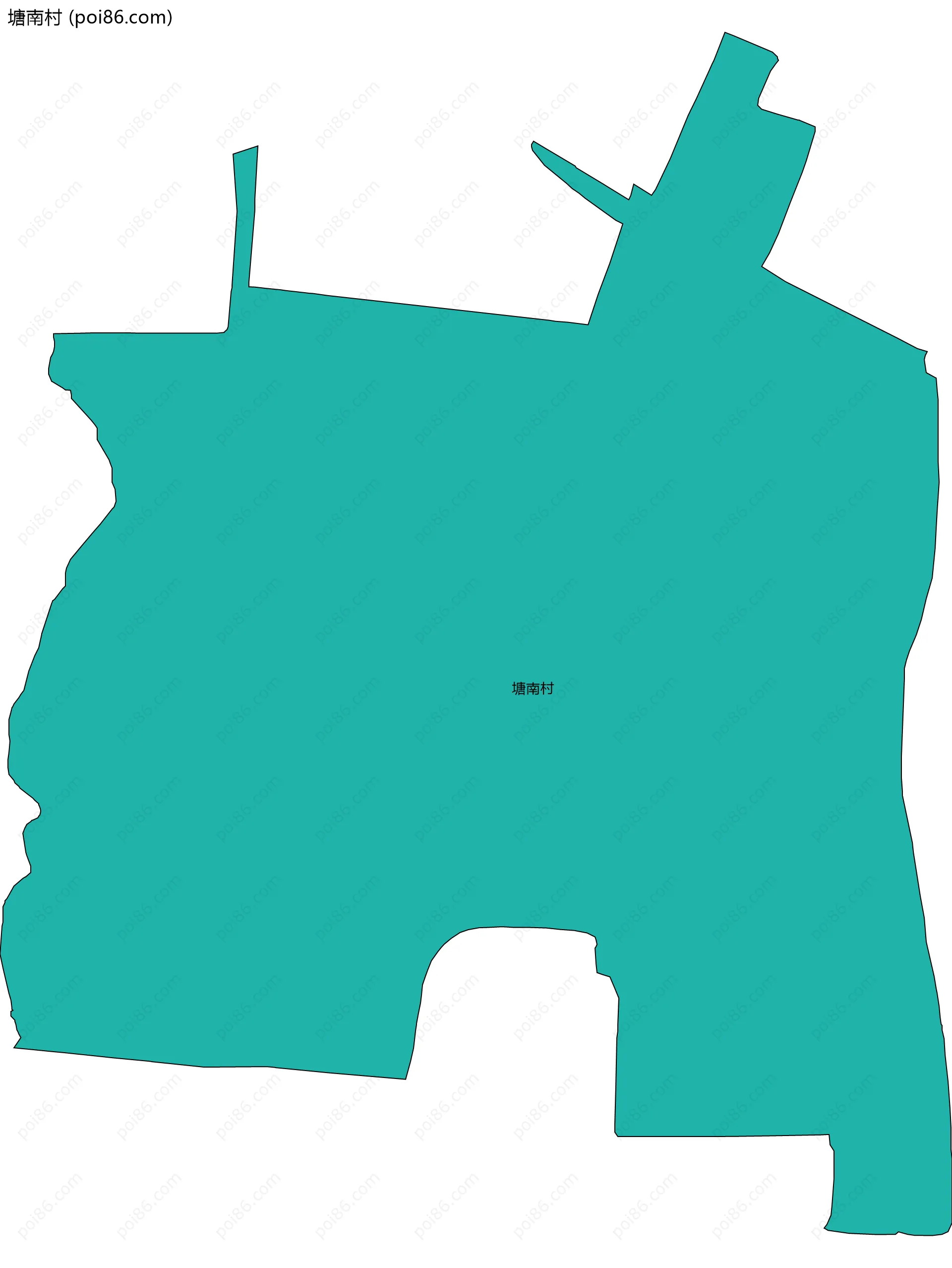 塘南村边界地图