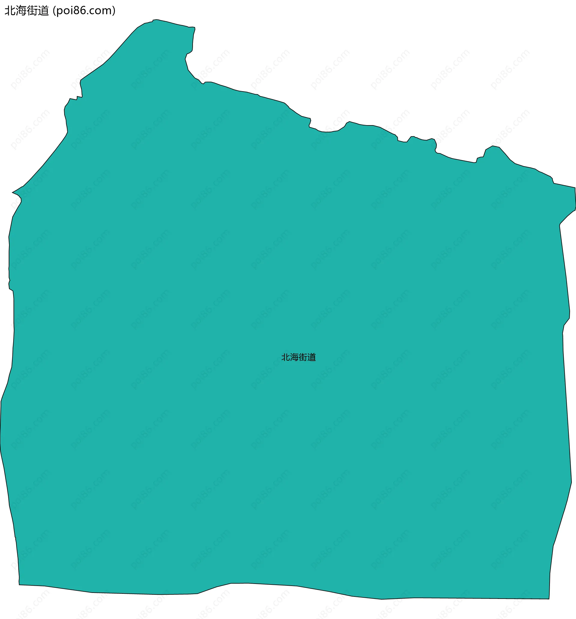 北海街道边界地图