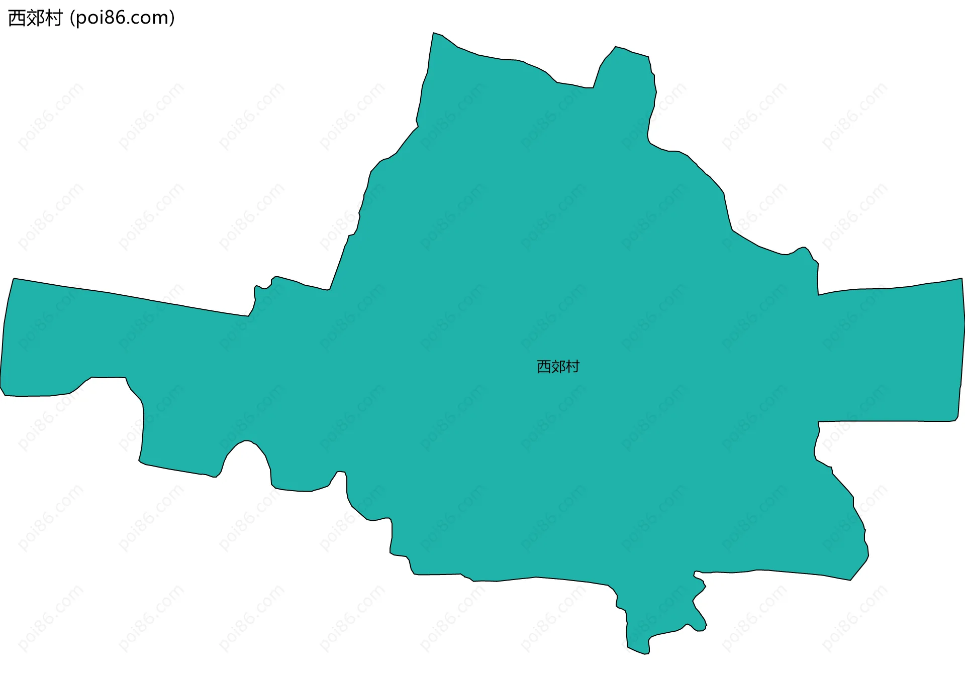 西郊村边界地图