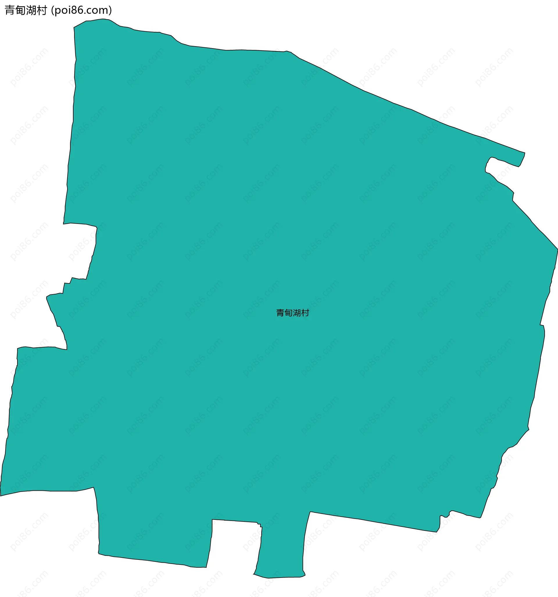 青甸湖村边界地图