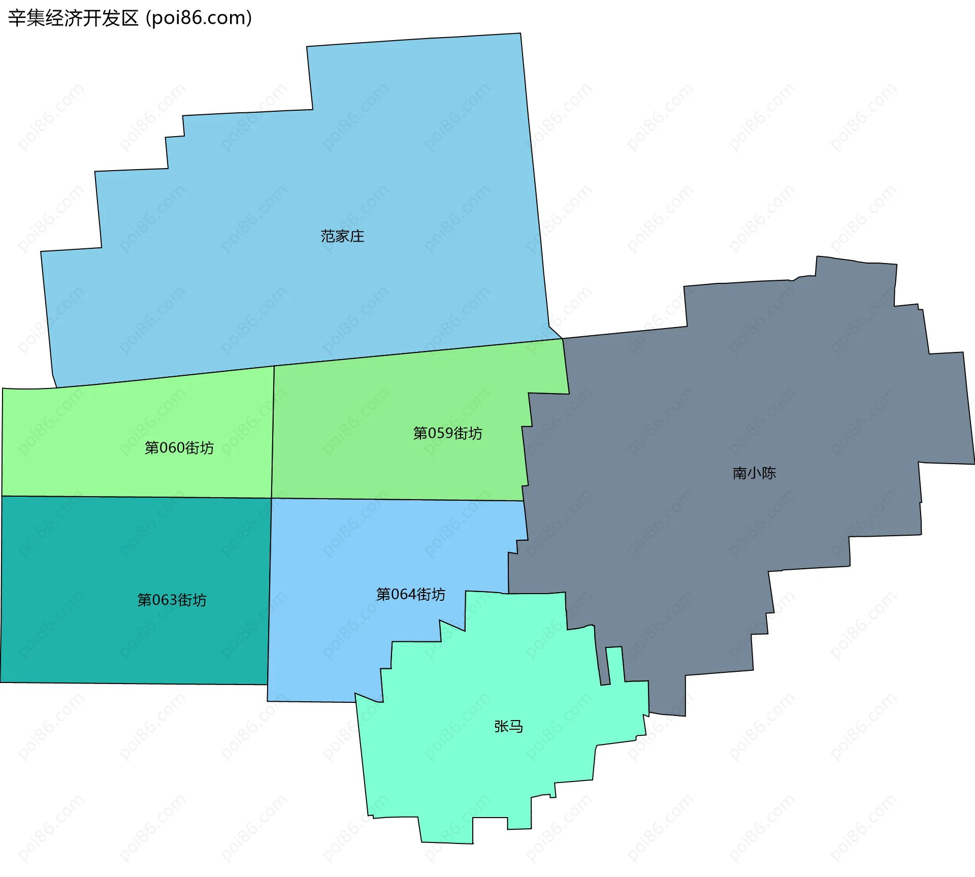 辛集经济开发区边界地图(五级行政区划)