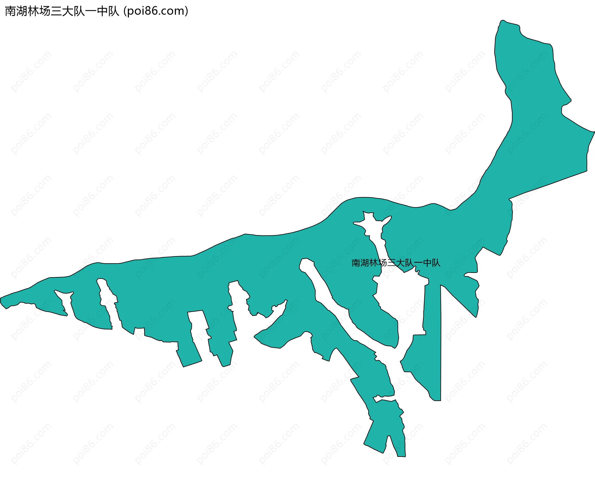 南湖林场三大队一中队边界地图