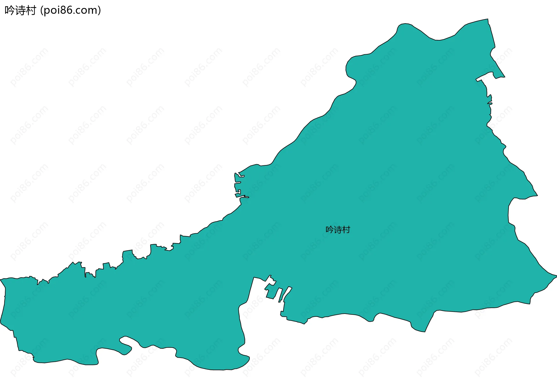 吟诗村边界地图