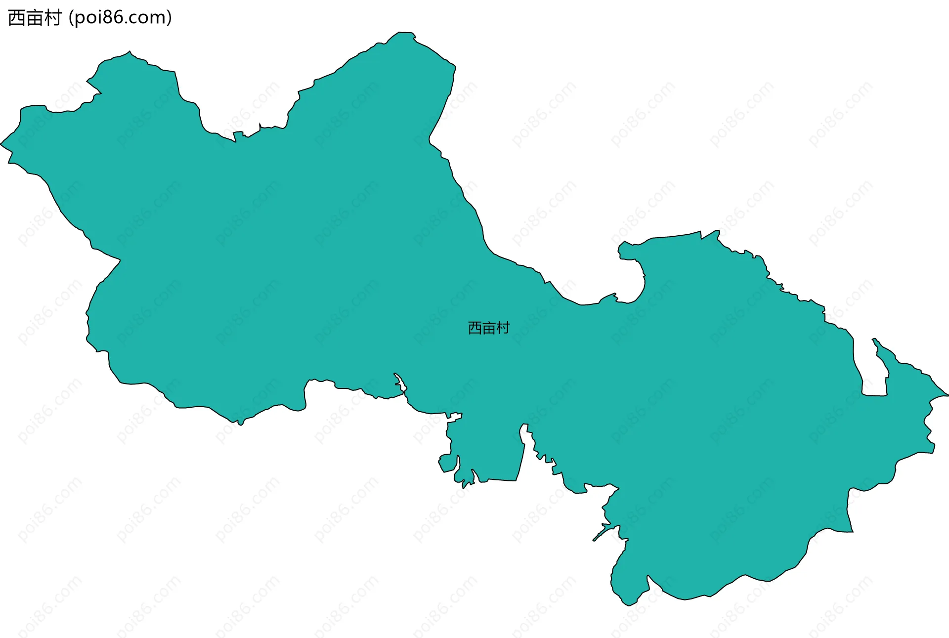 西亩村边界地图