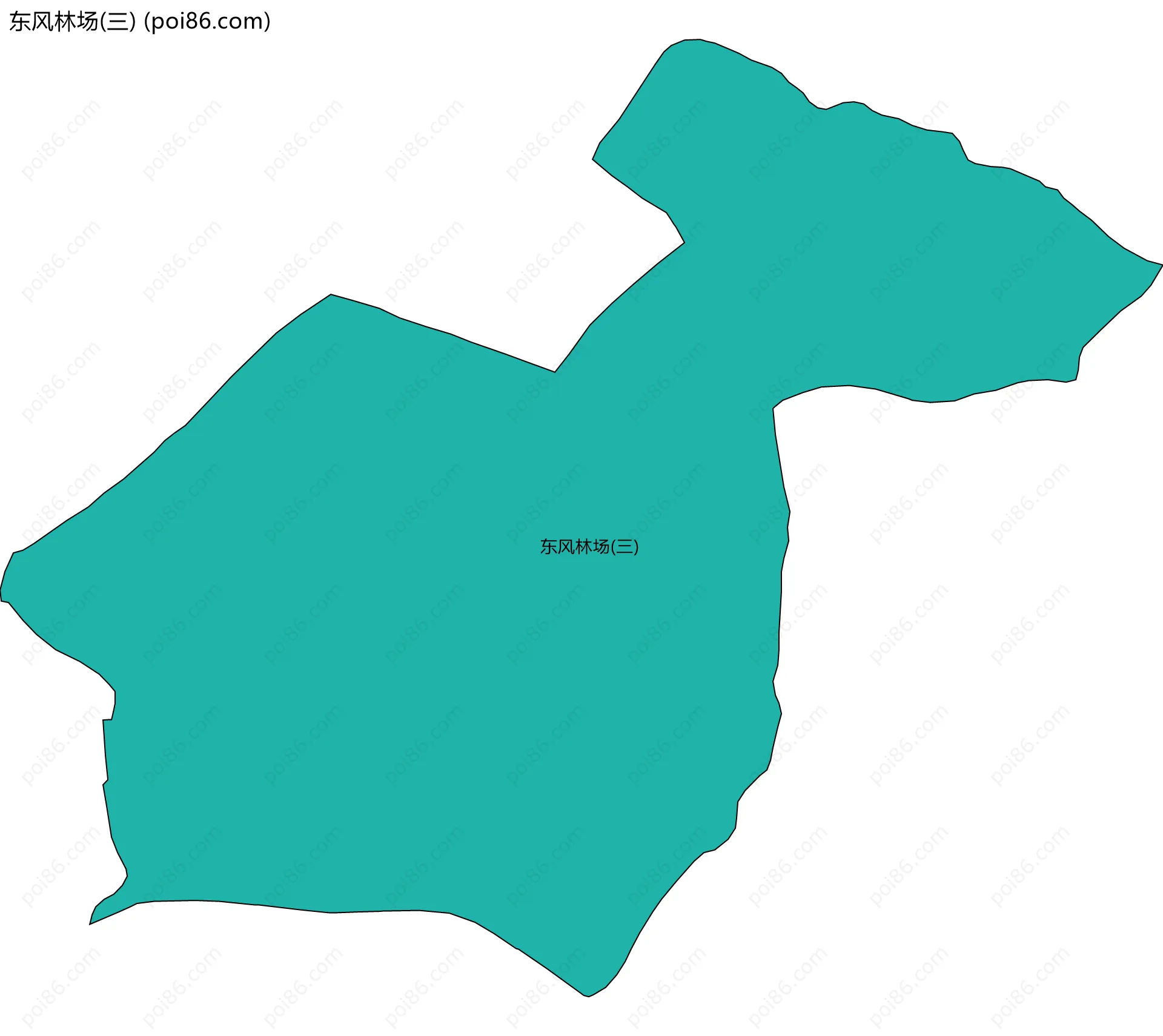 东风林场(三)边界地图