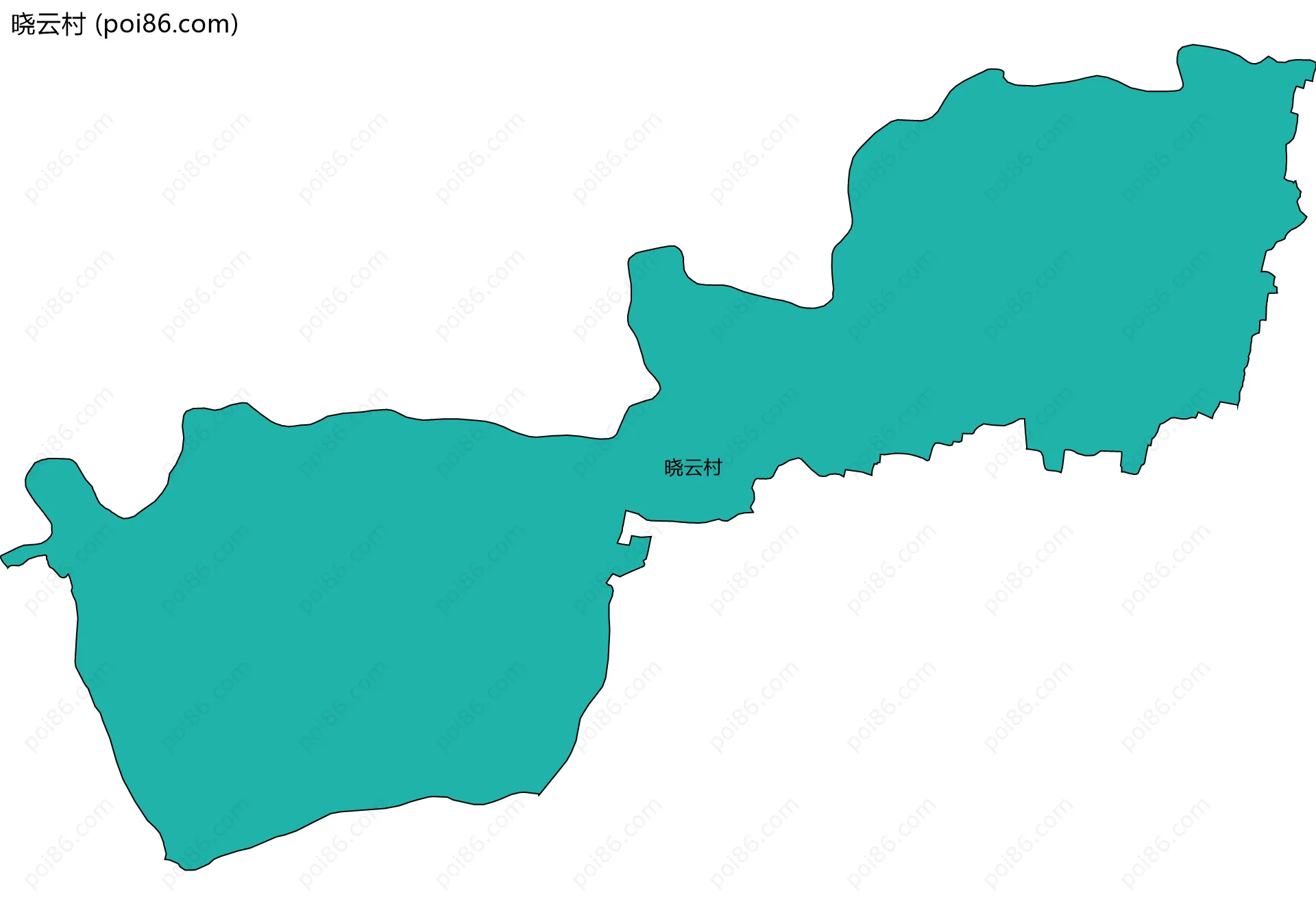 晓云村边界地图