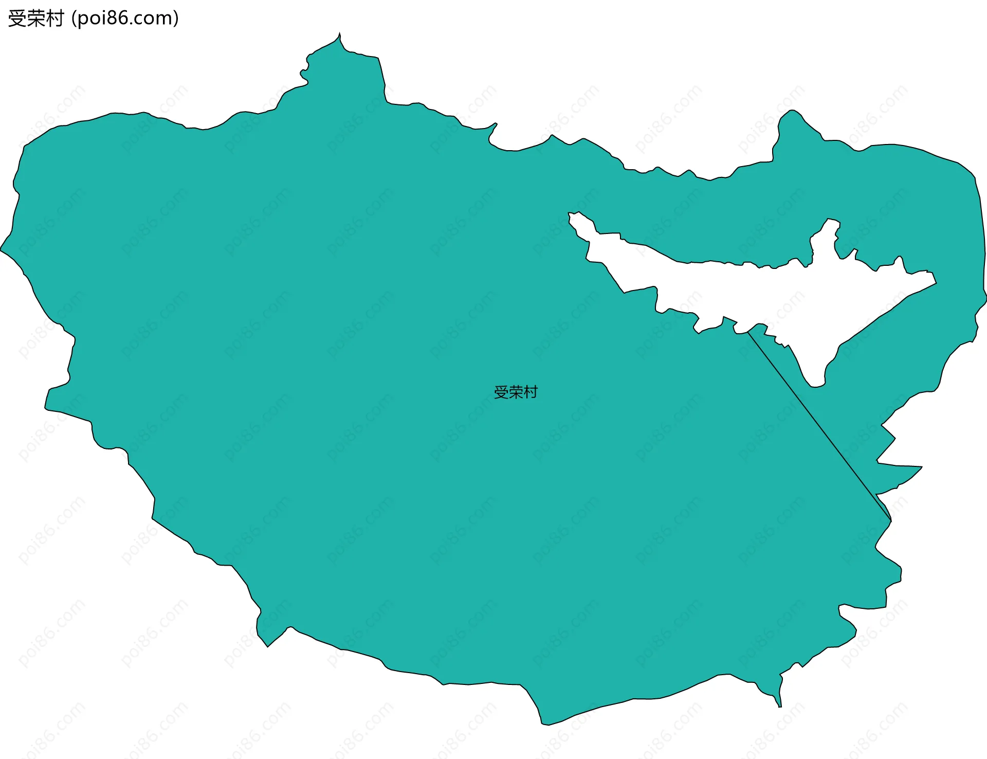 受荣村边界地图