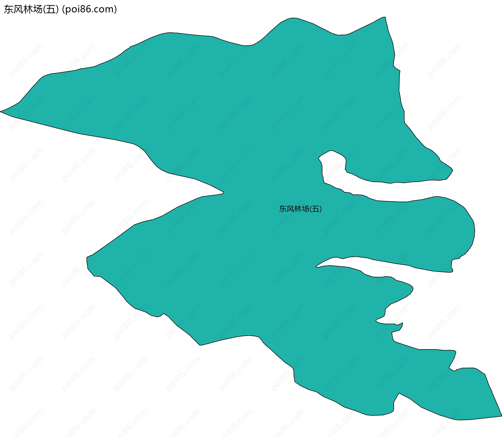东风林场(五)边界地图