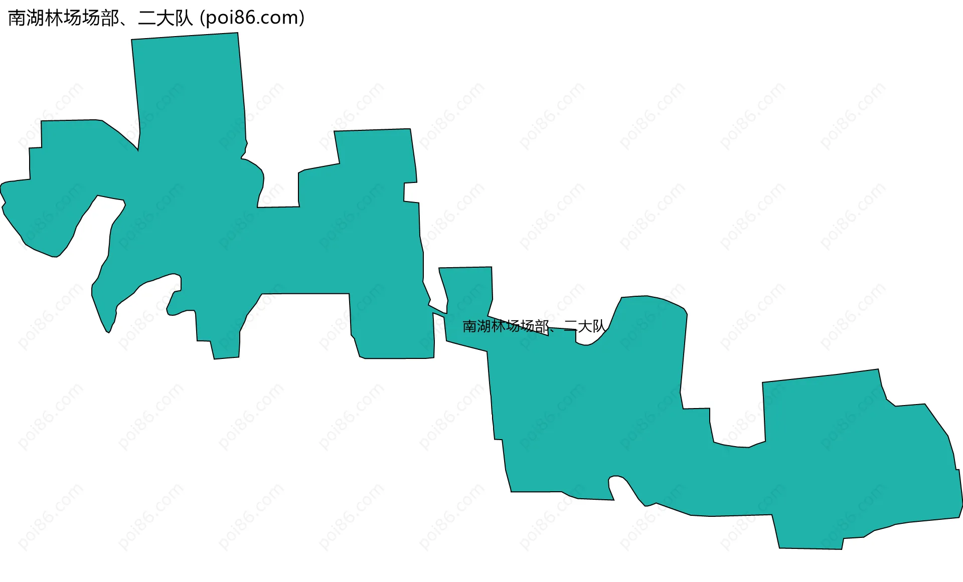 南湖林场场部、二大队边界地图