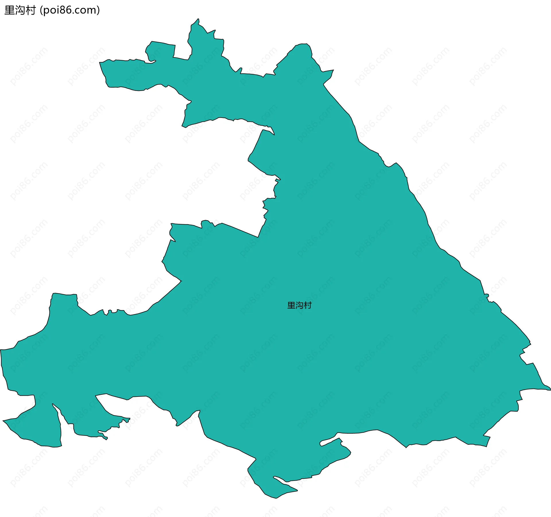 里沟村边界地图