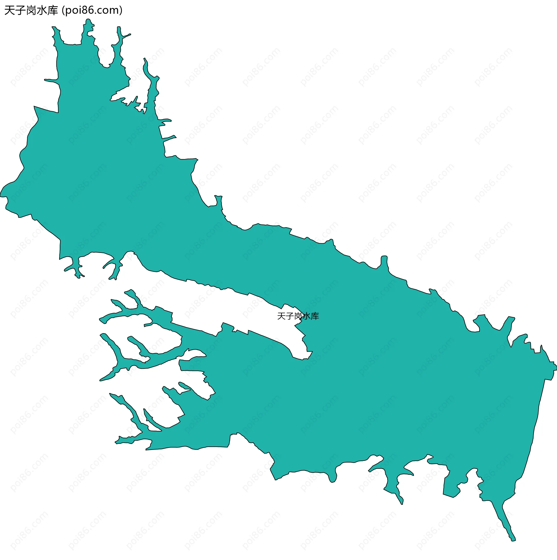 天子岗水库边界地图