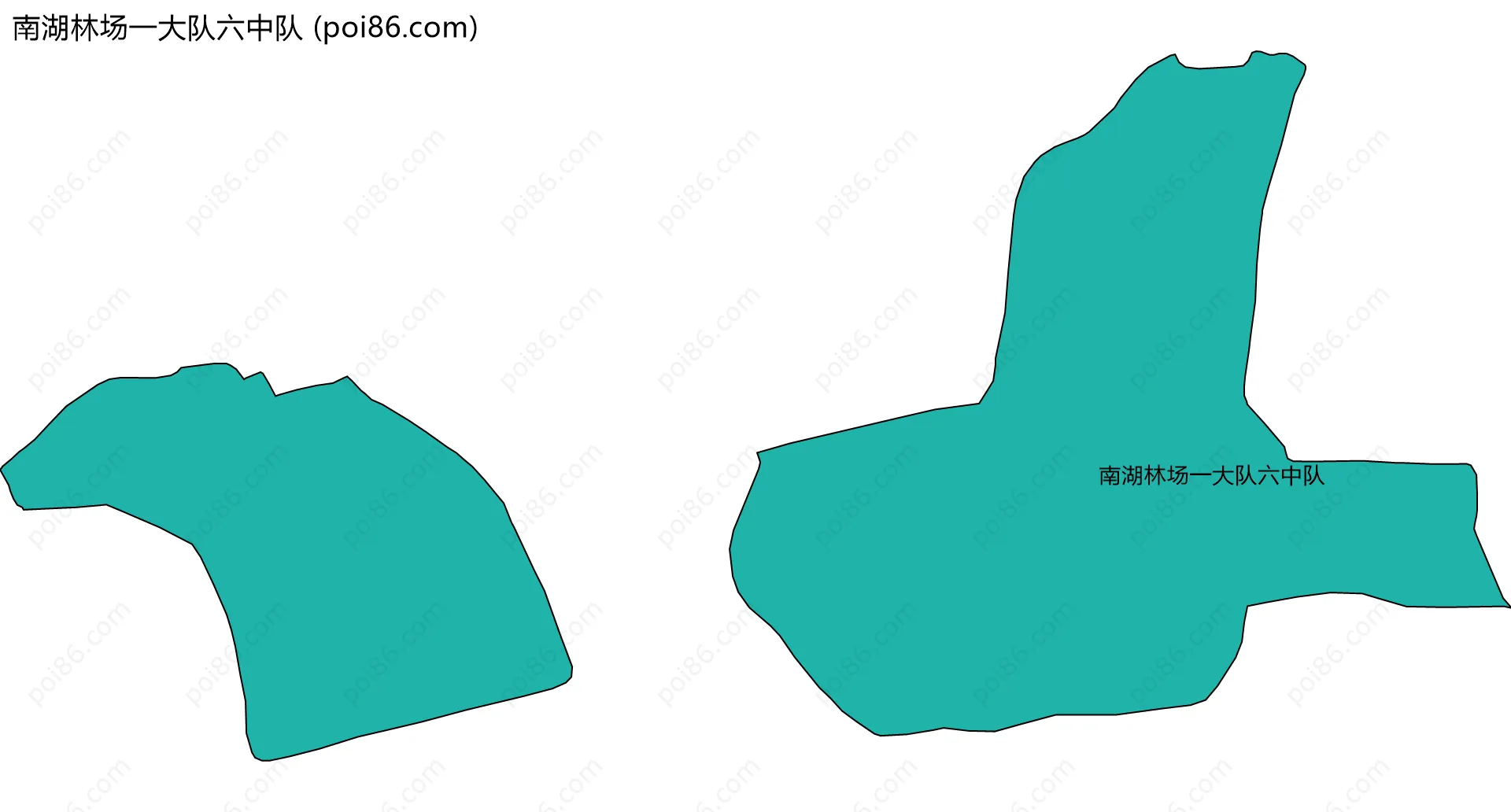 南湖林场一大队六中队边界地图