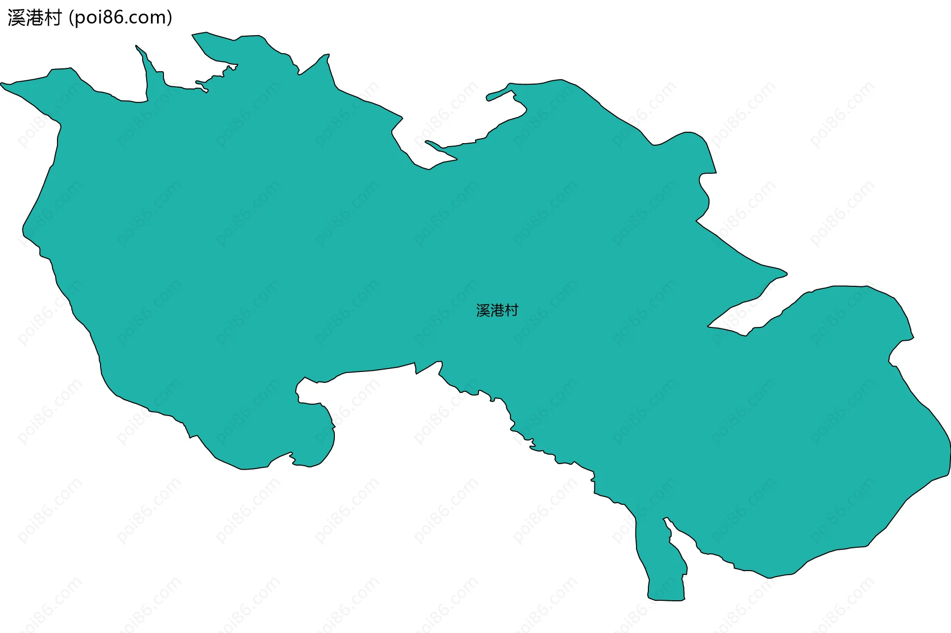 溪港村边界地图