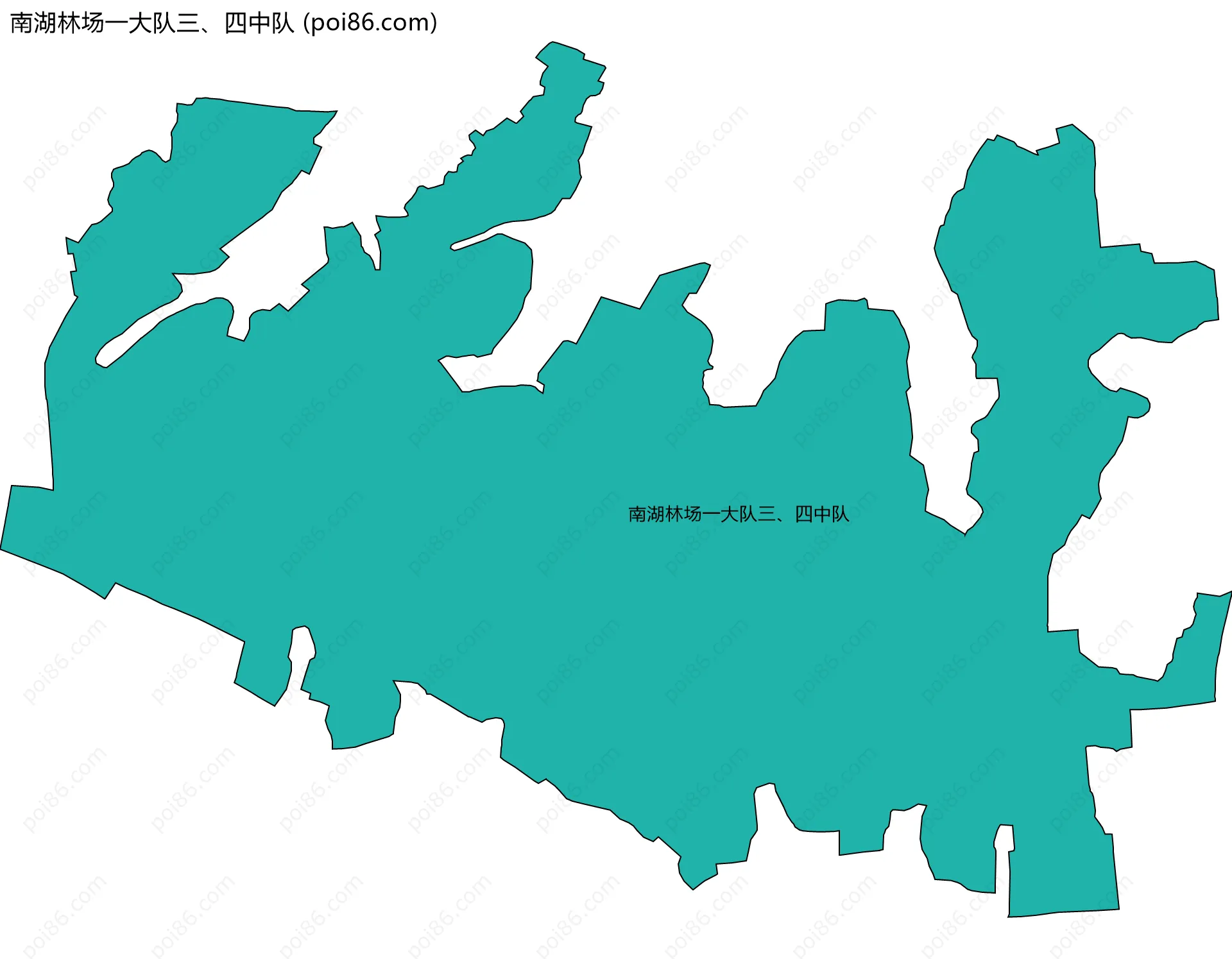 南湖林场一大队三、四中队边界地图