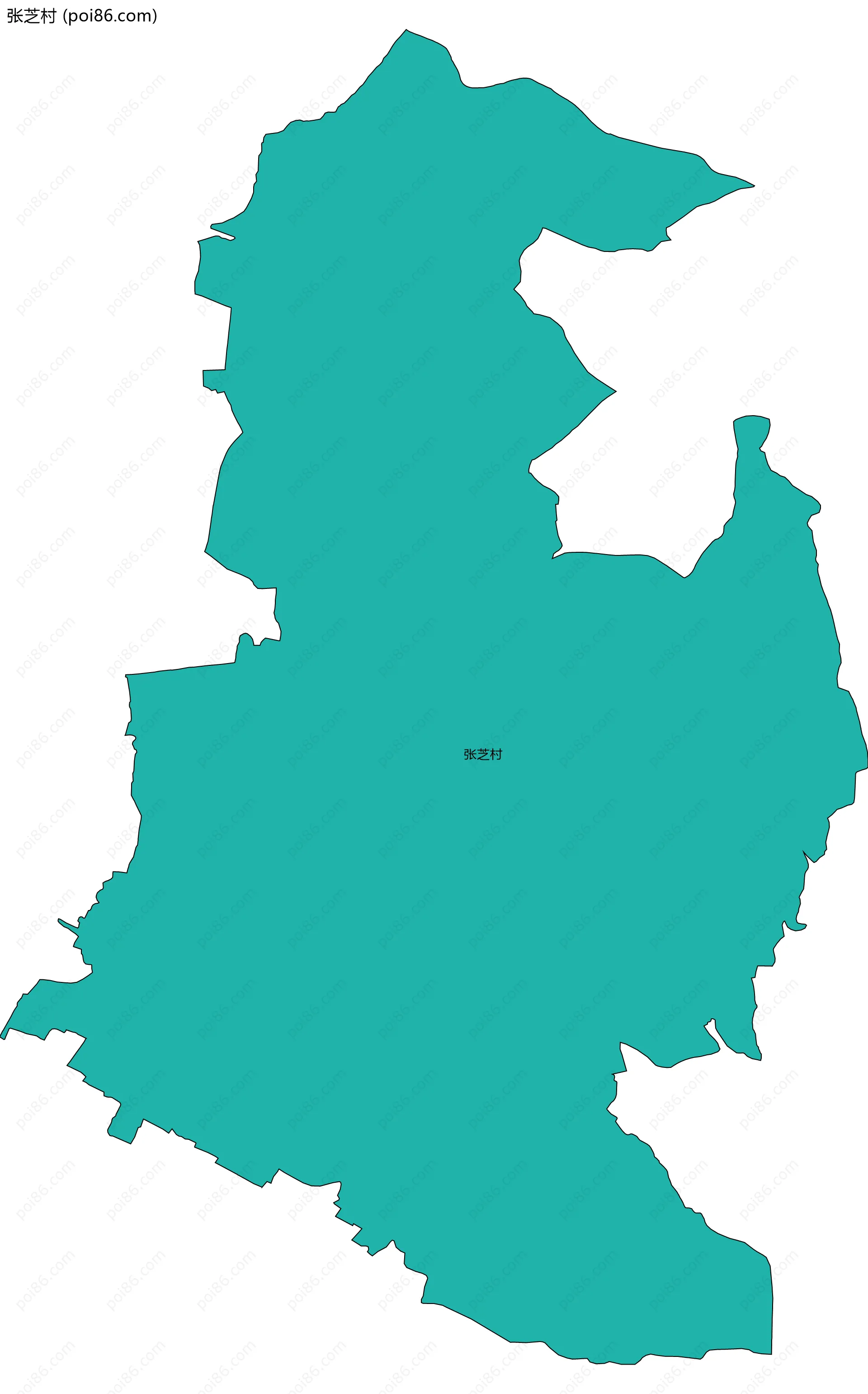 张芝村边界地图