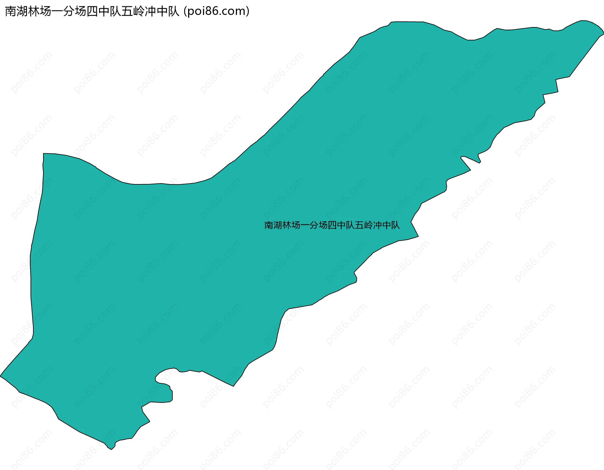 南湖林场一分场四中队五岭冲中队边界地图