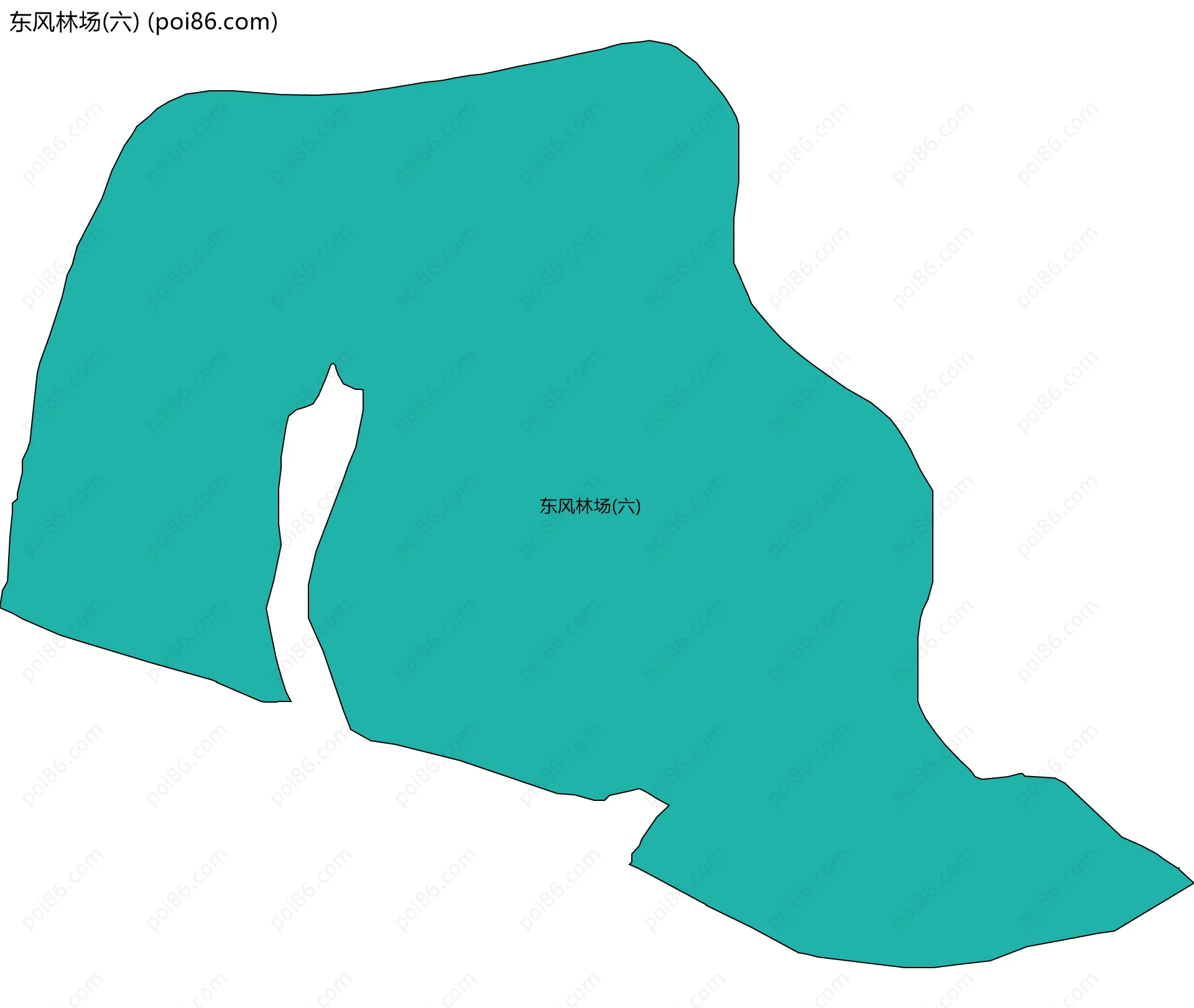 东风林场(六)边界地图