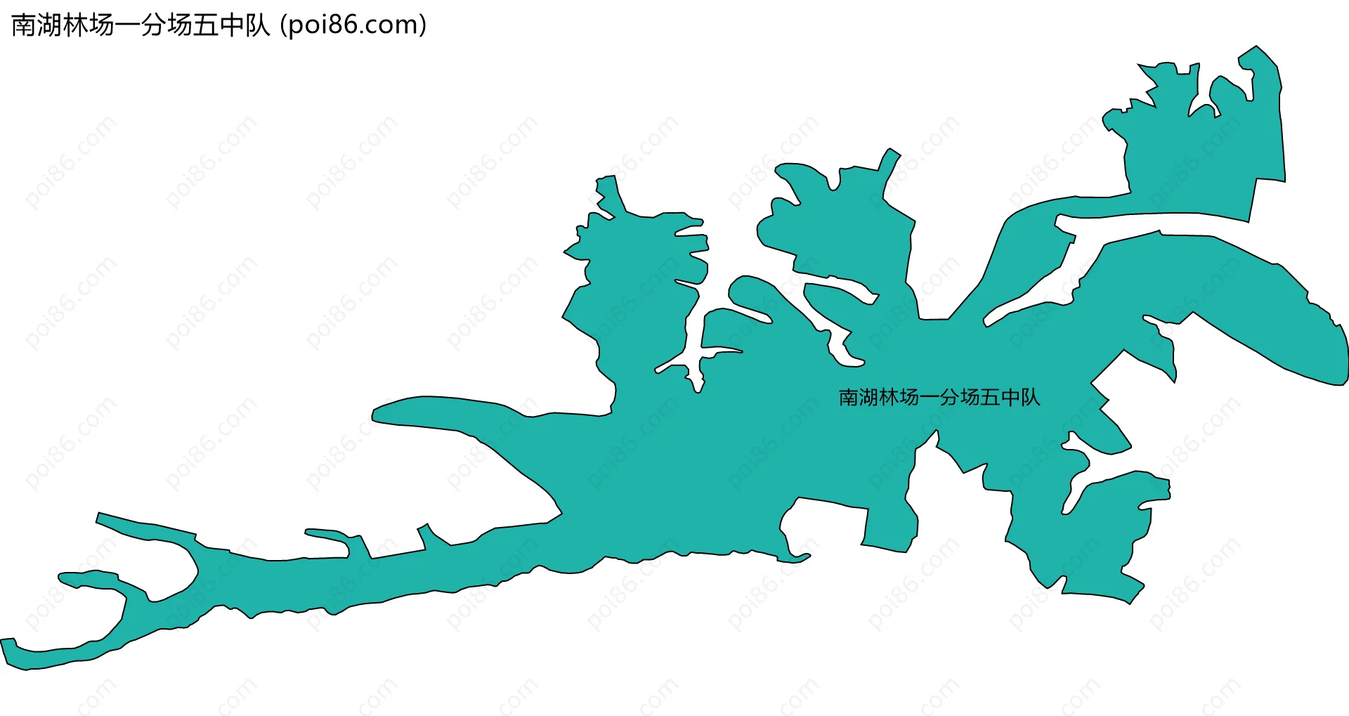 南湖林场一分场五中队边界地图