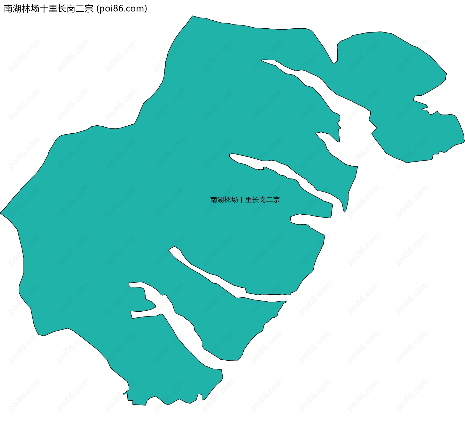 南湖林场十里长岗二宗边界地图