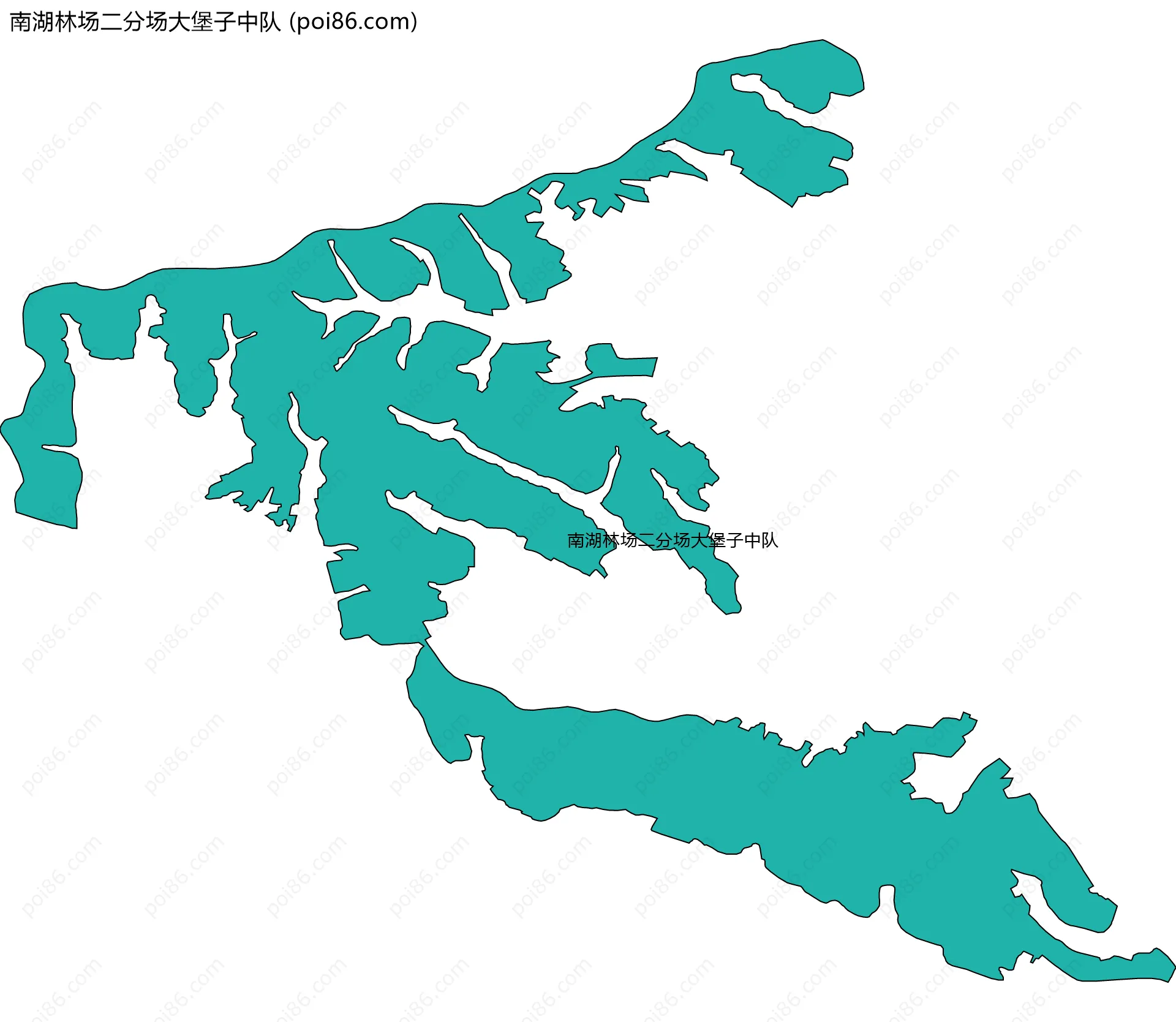 南湖林场二分场大堡子中队边界地图