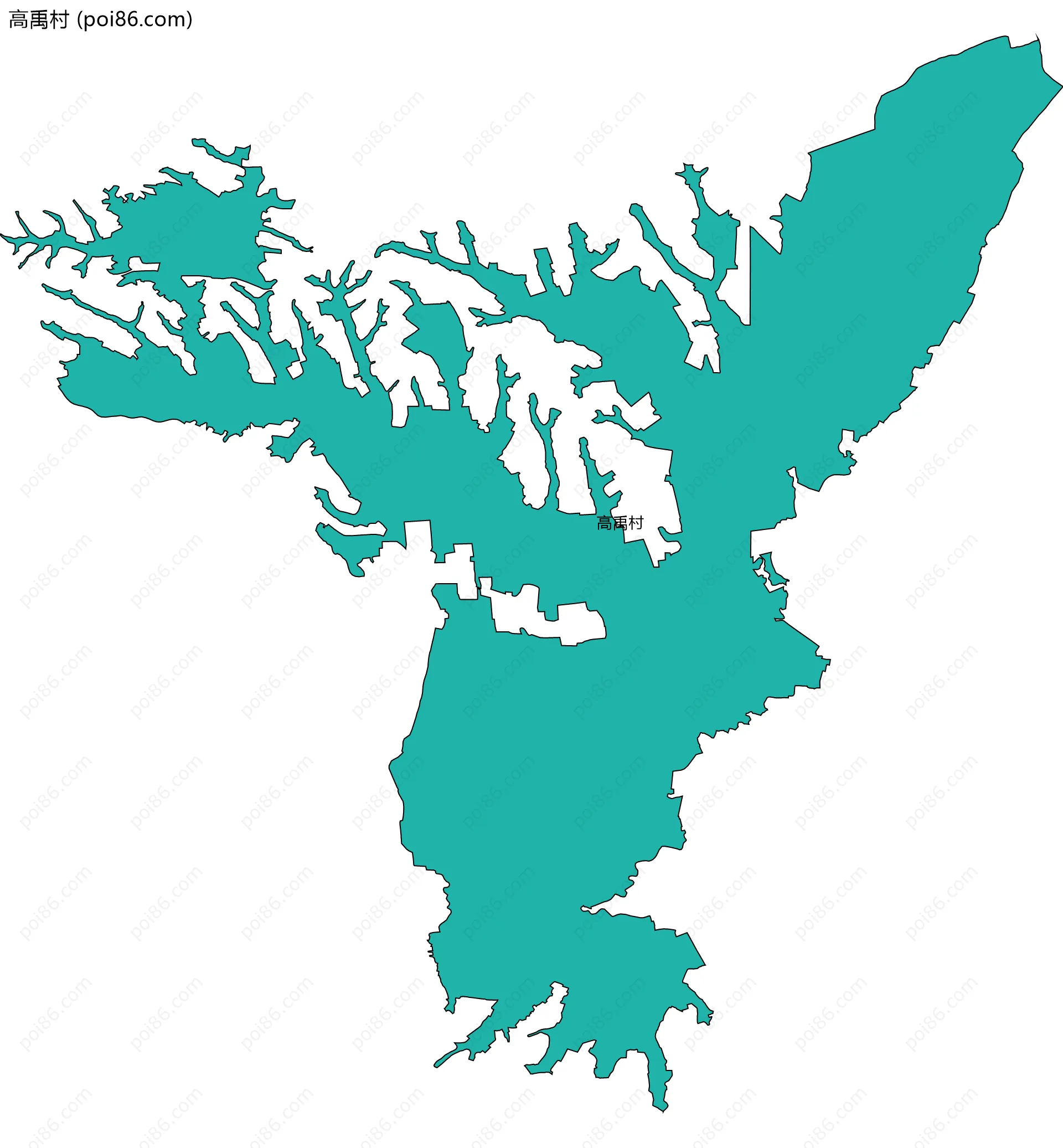 高禹村边界地图