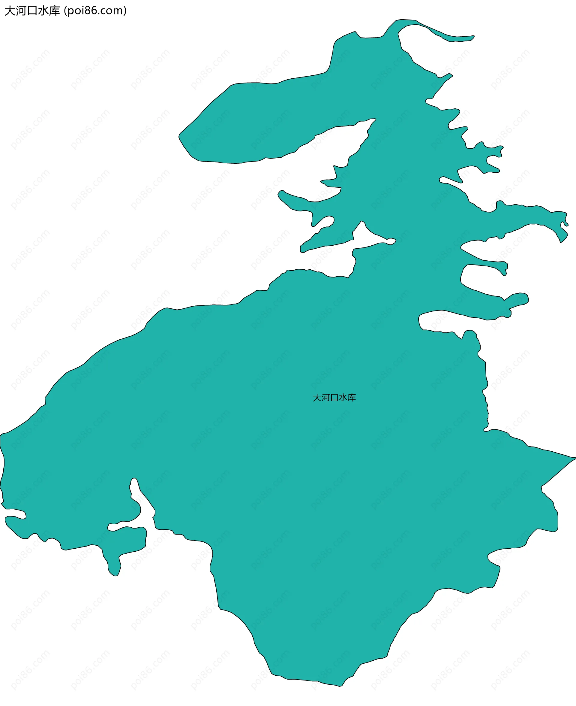 大河口水库边界地图