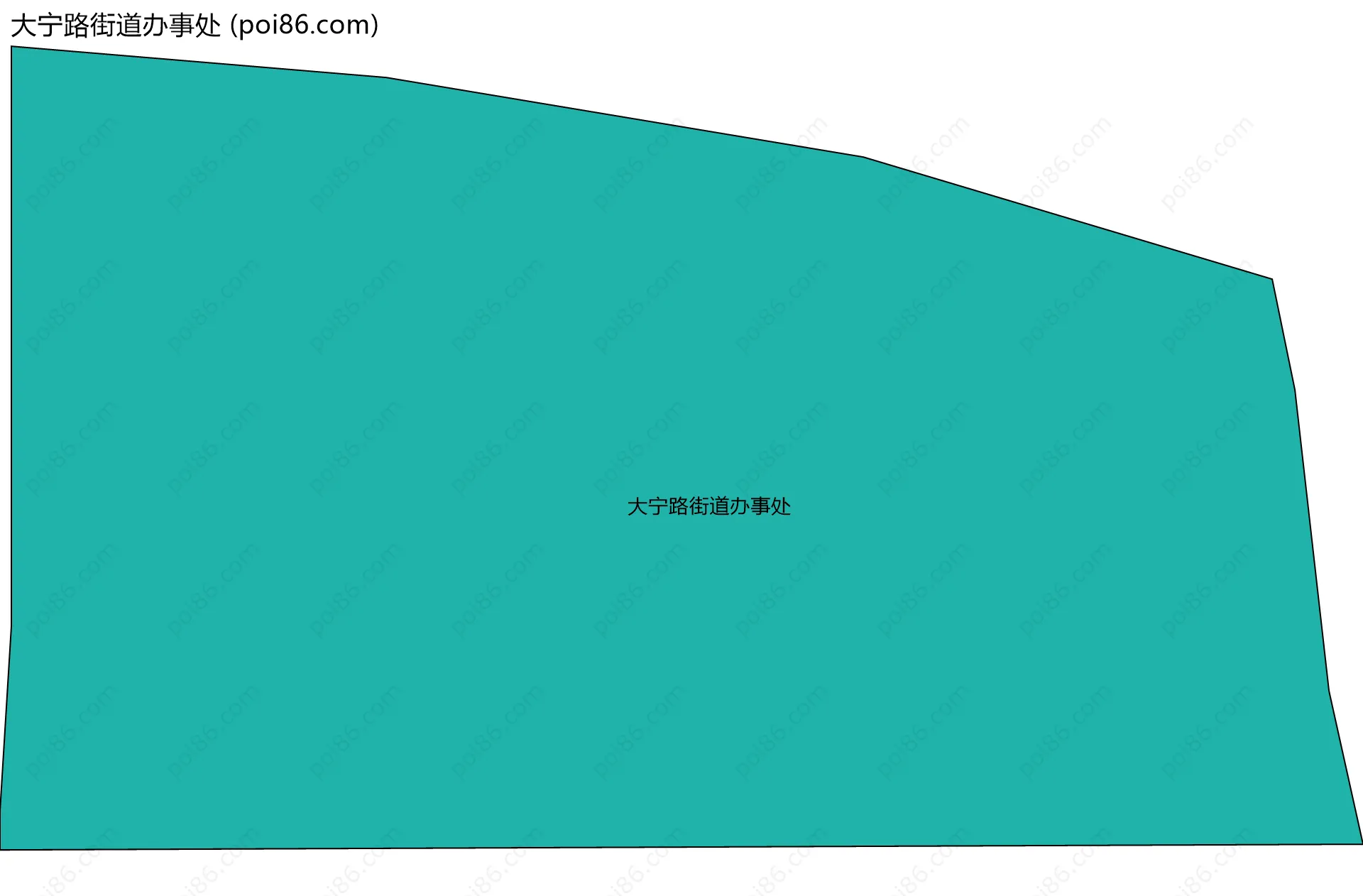 大宁路街道办事处边界地图