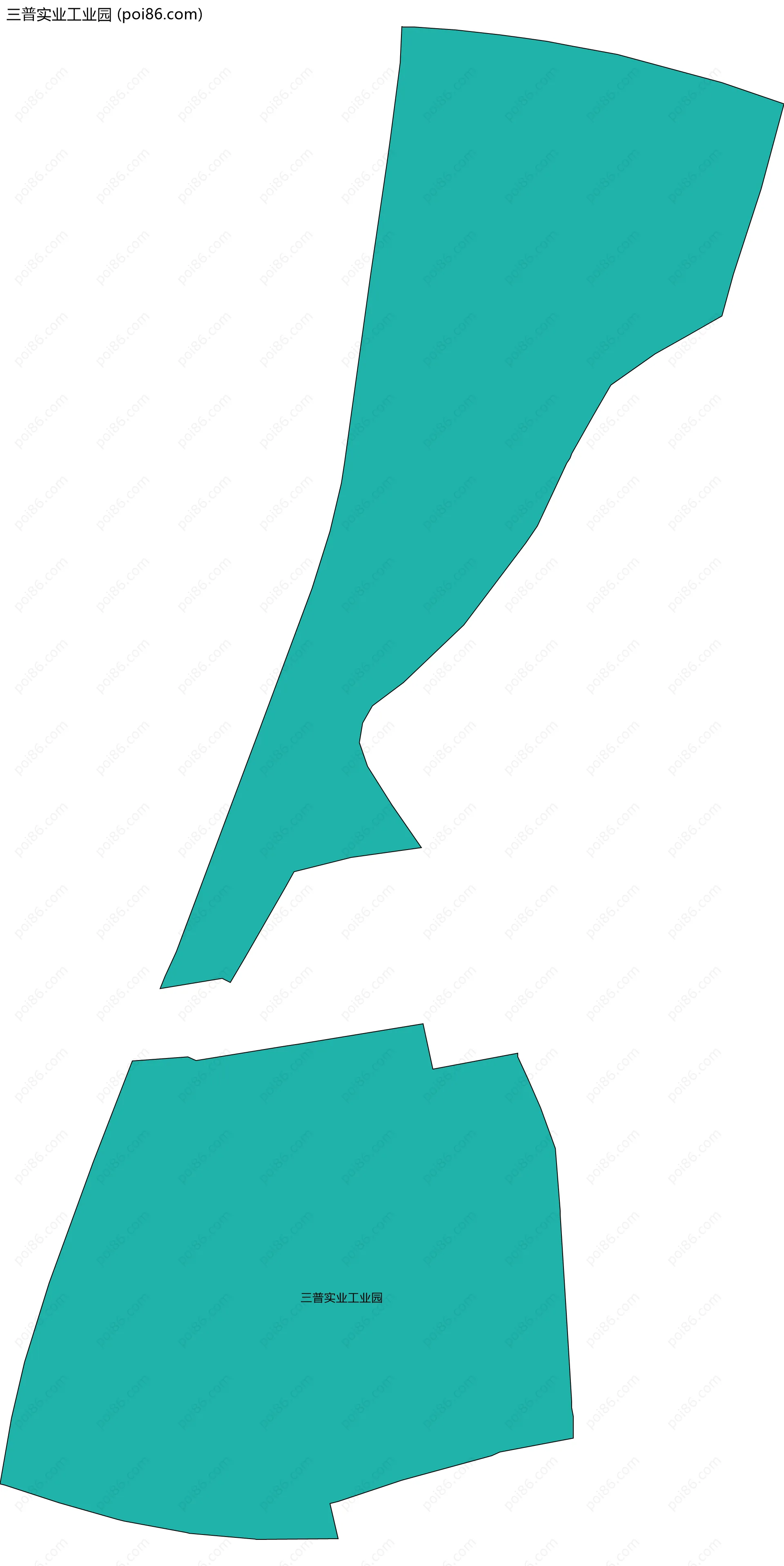 三普实业工业园边界地图