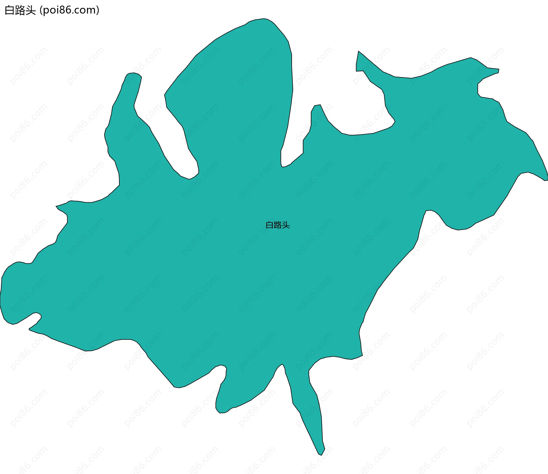 白路头边界地图