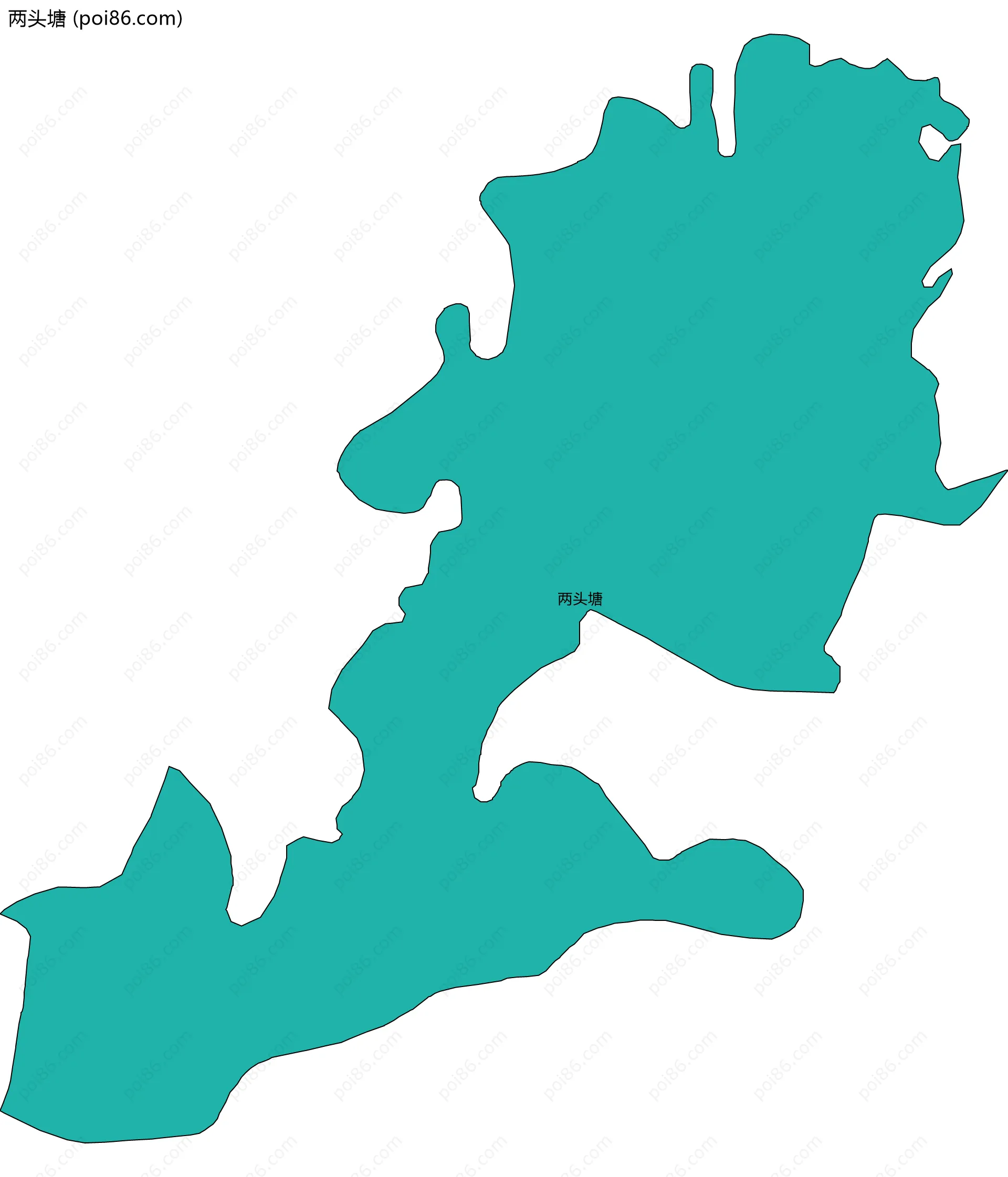 两头塘边界地图