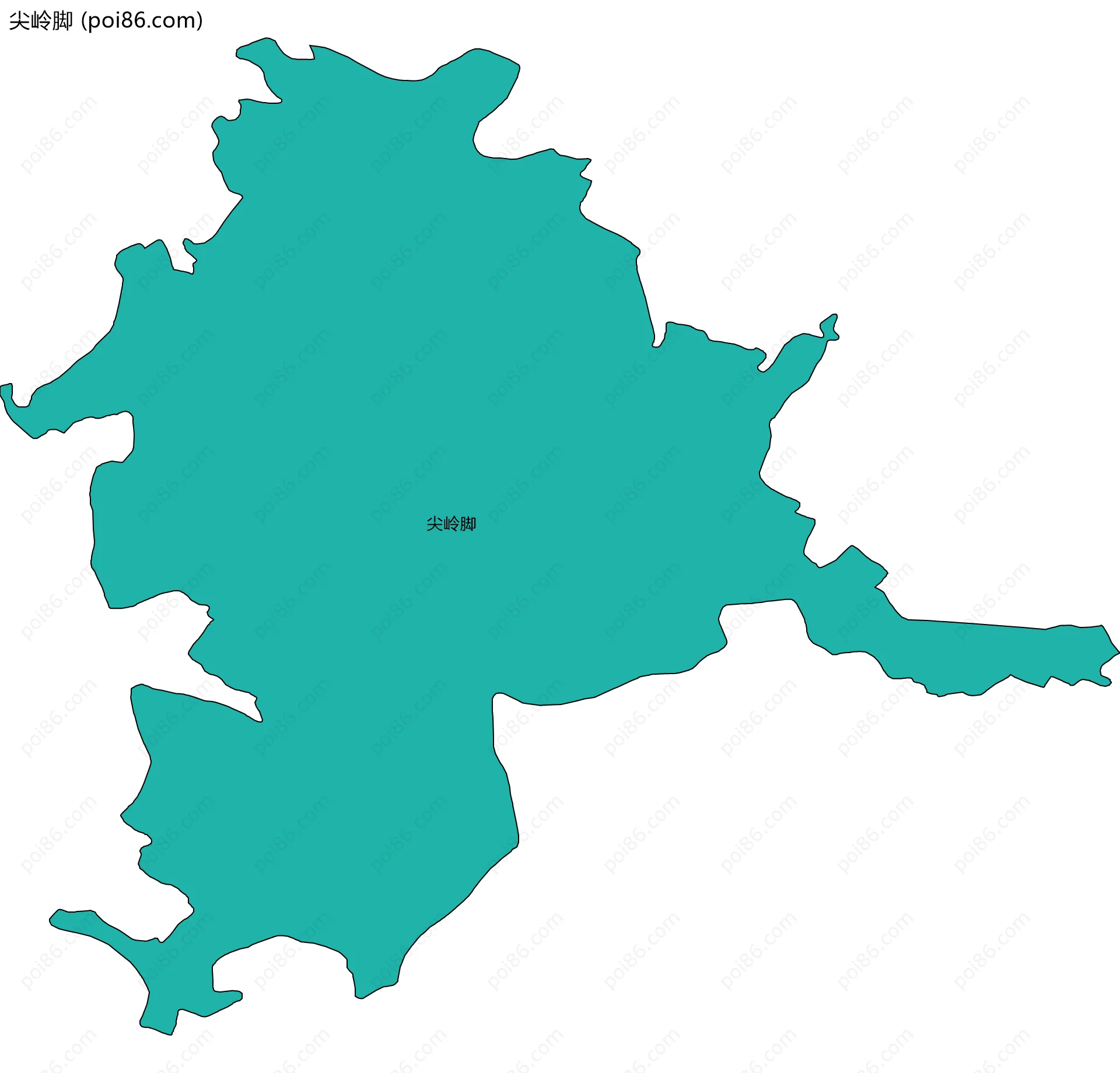 尖岭脚边界地图