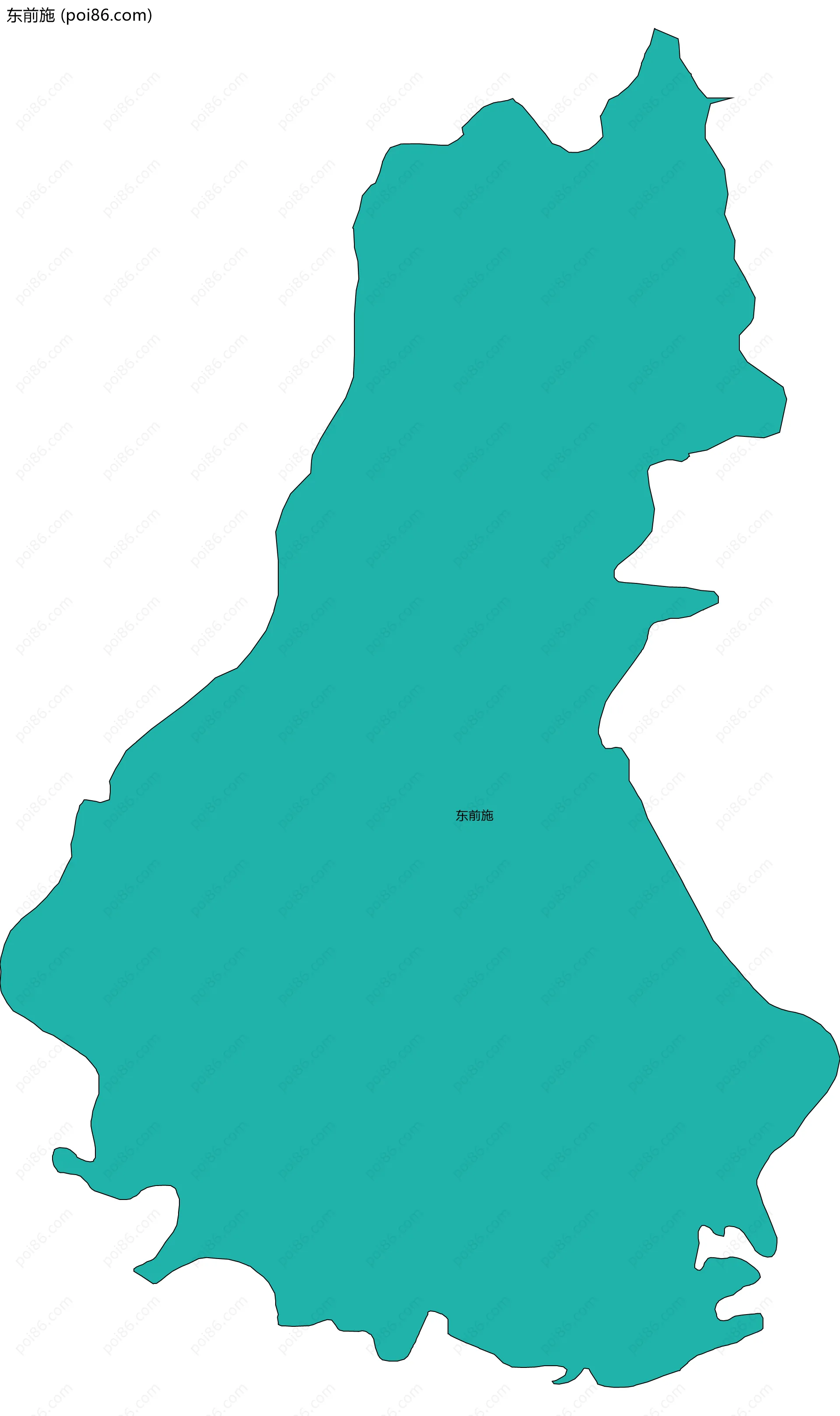 东前施边界地图