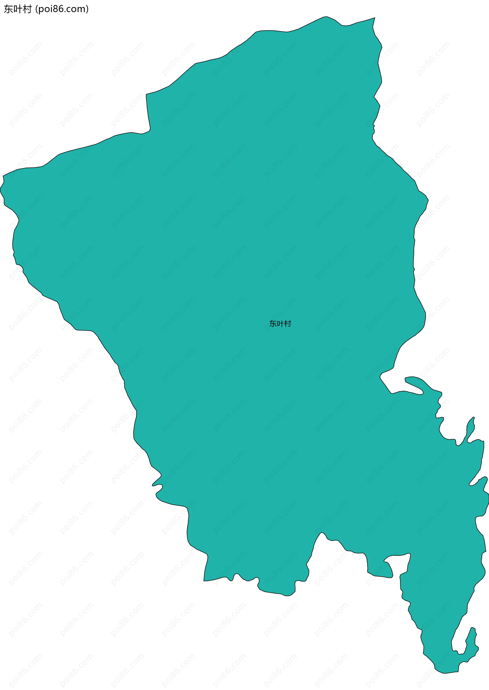 东叶村边界地图
