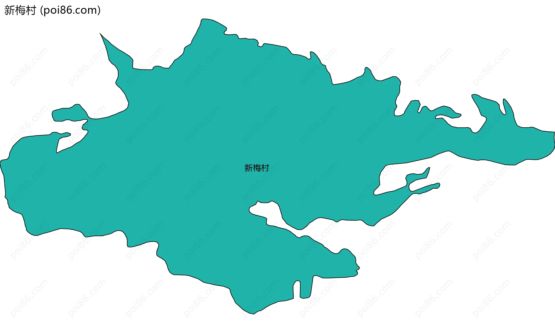 新梅村边界地图