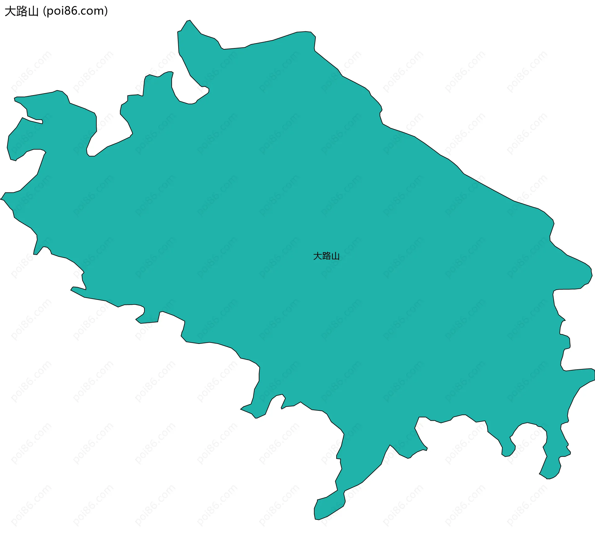 大路山边界地图