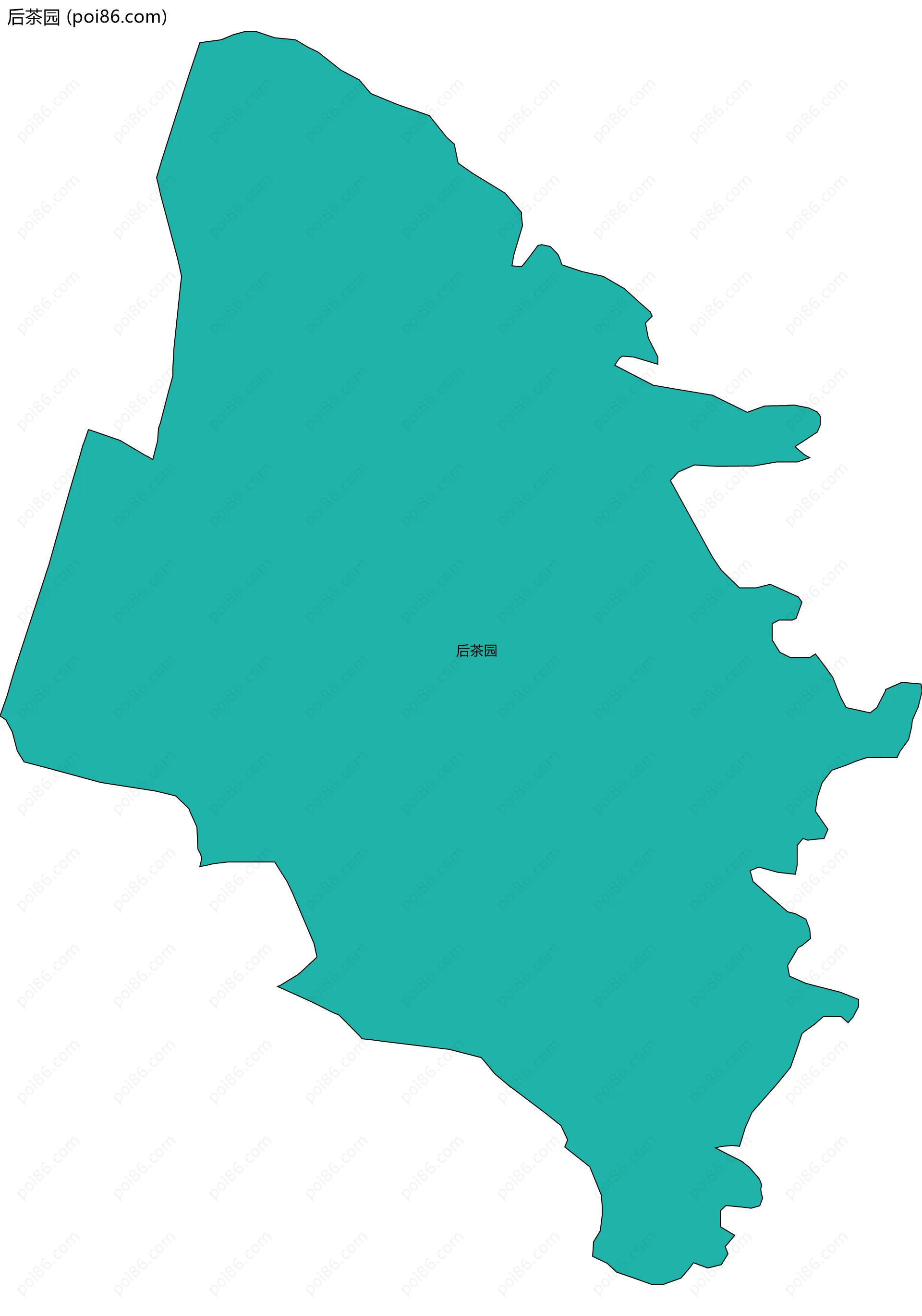 后茶园边界地图