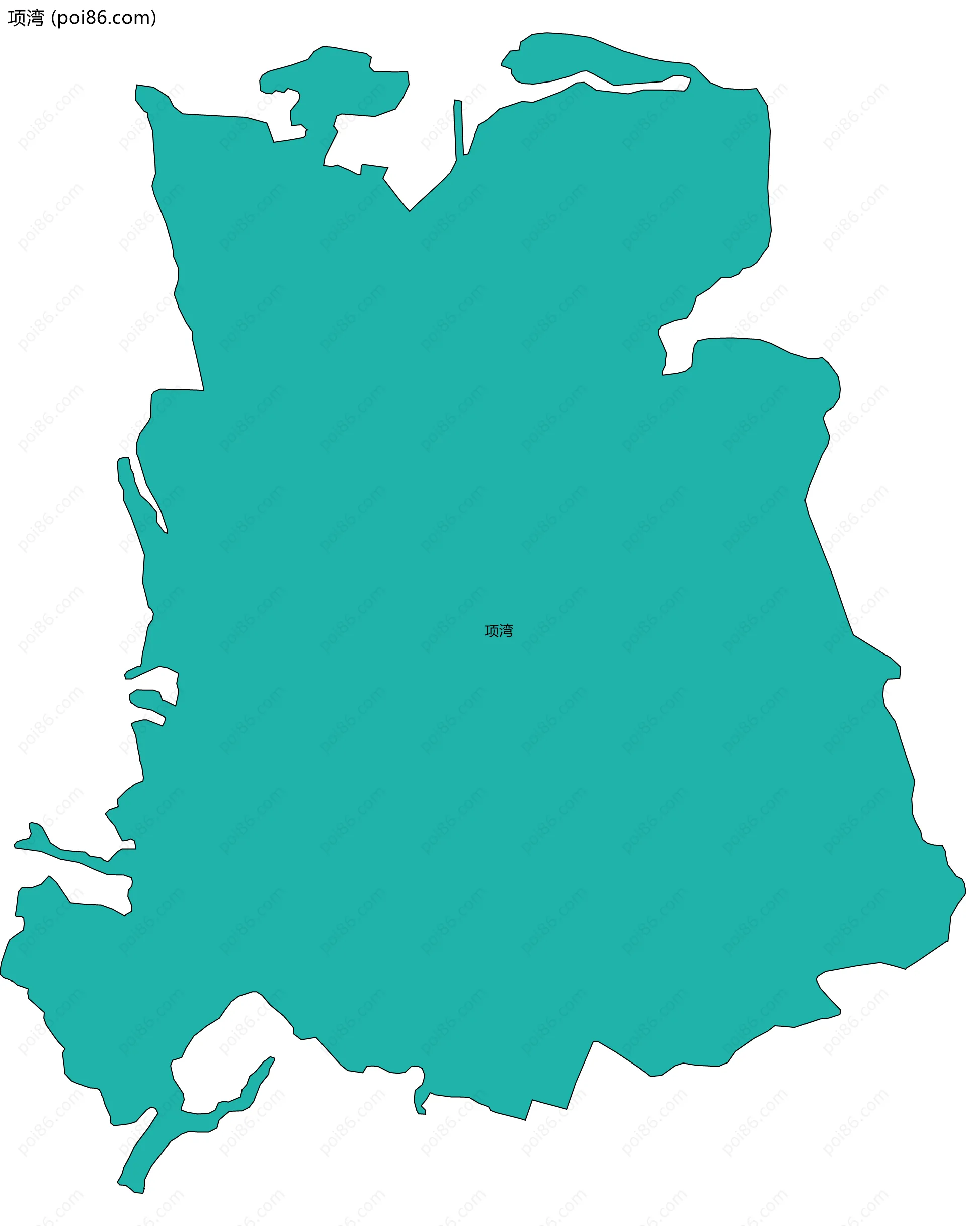 项湾边界地图