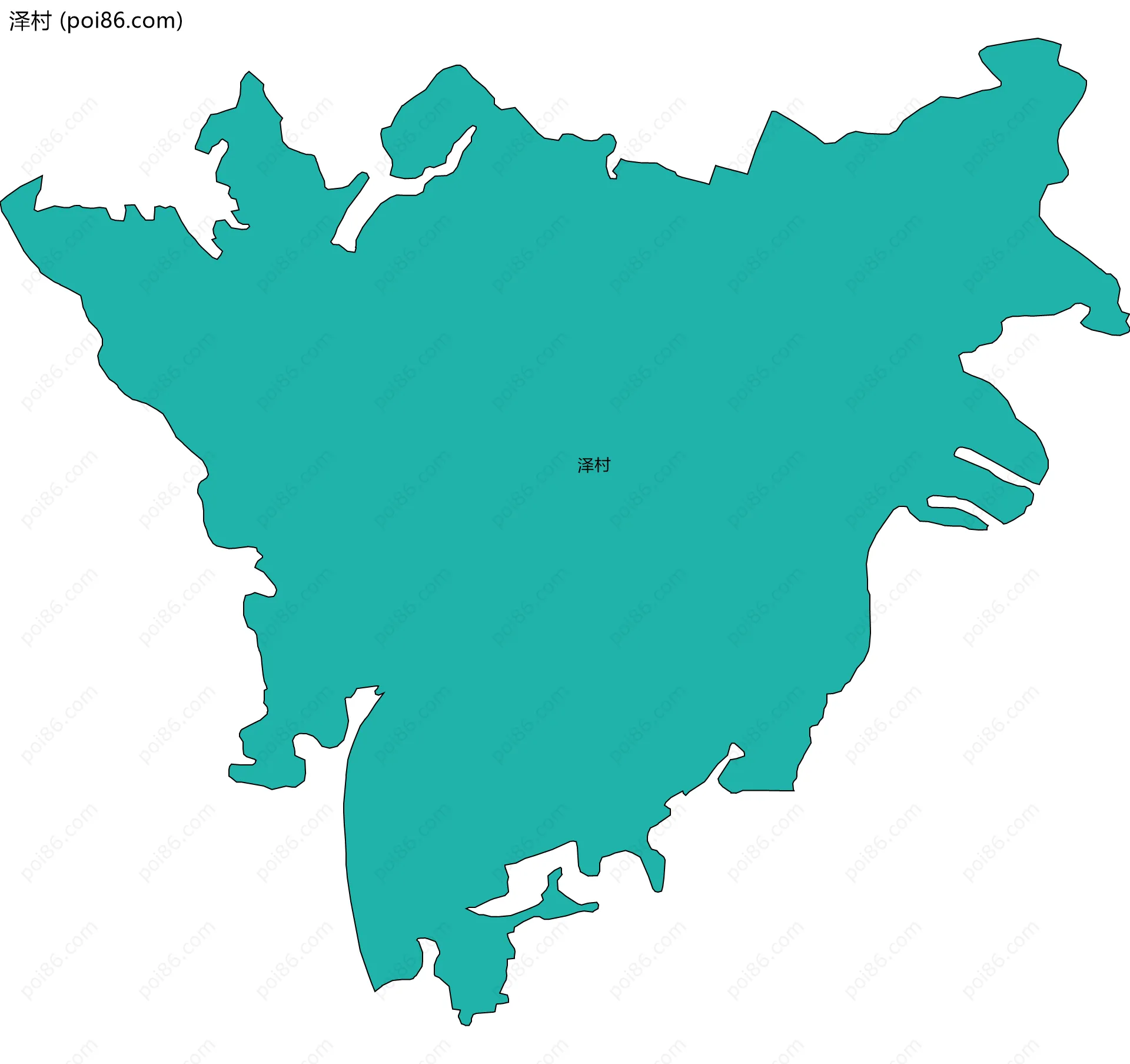 泽村边界地图