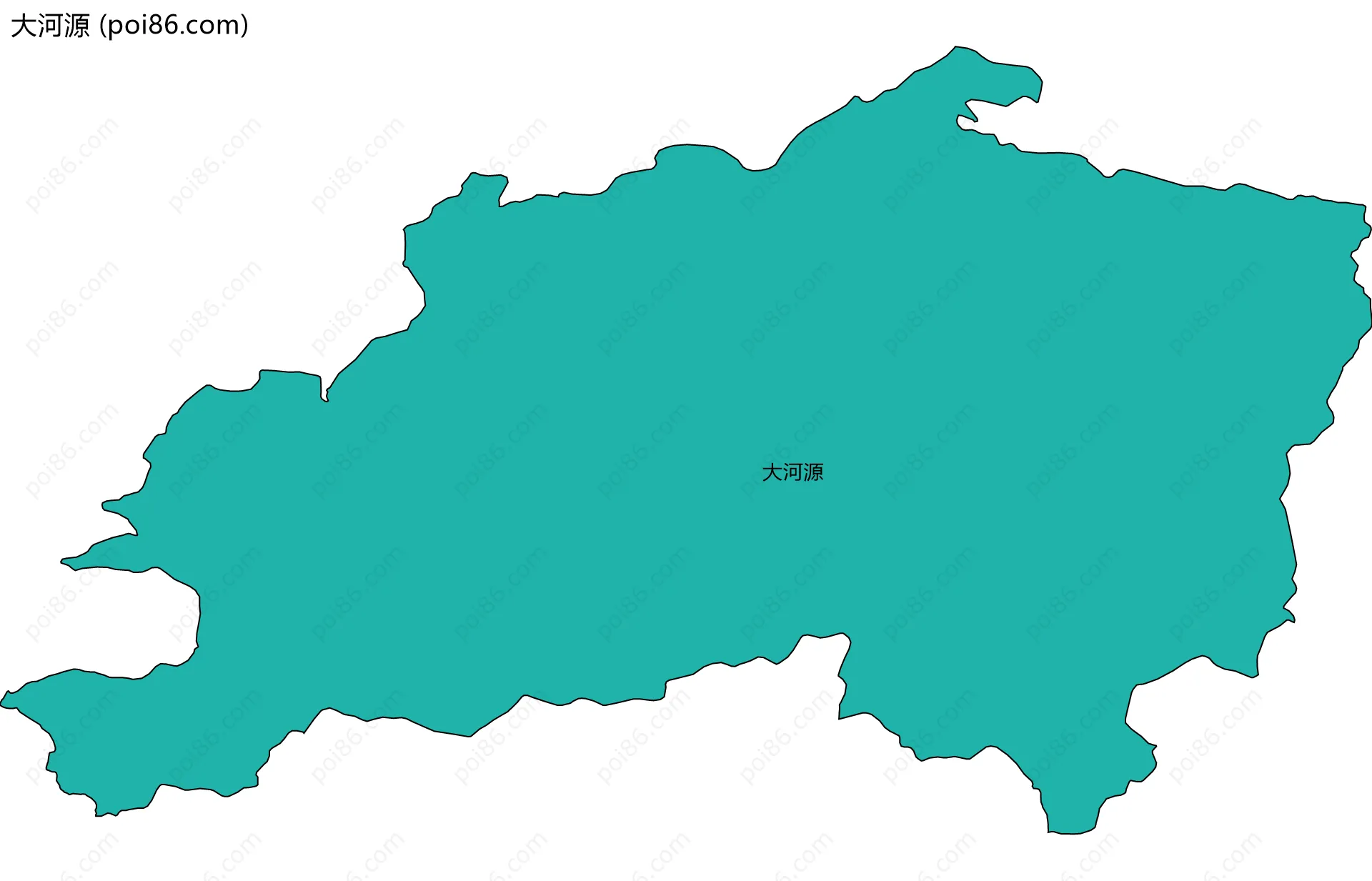 大河源边界地图