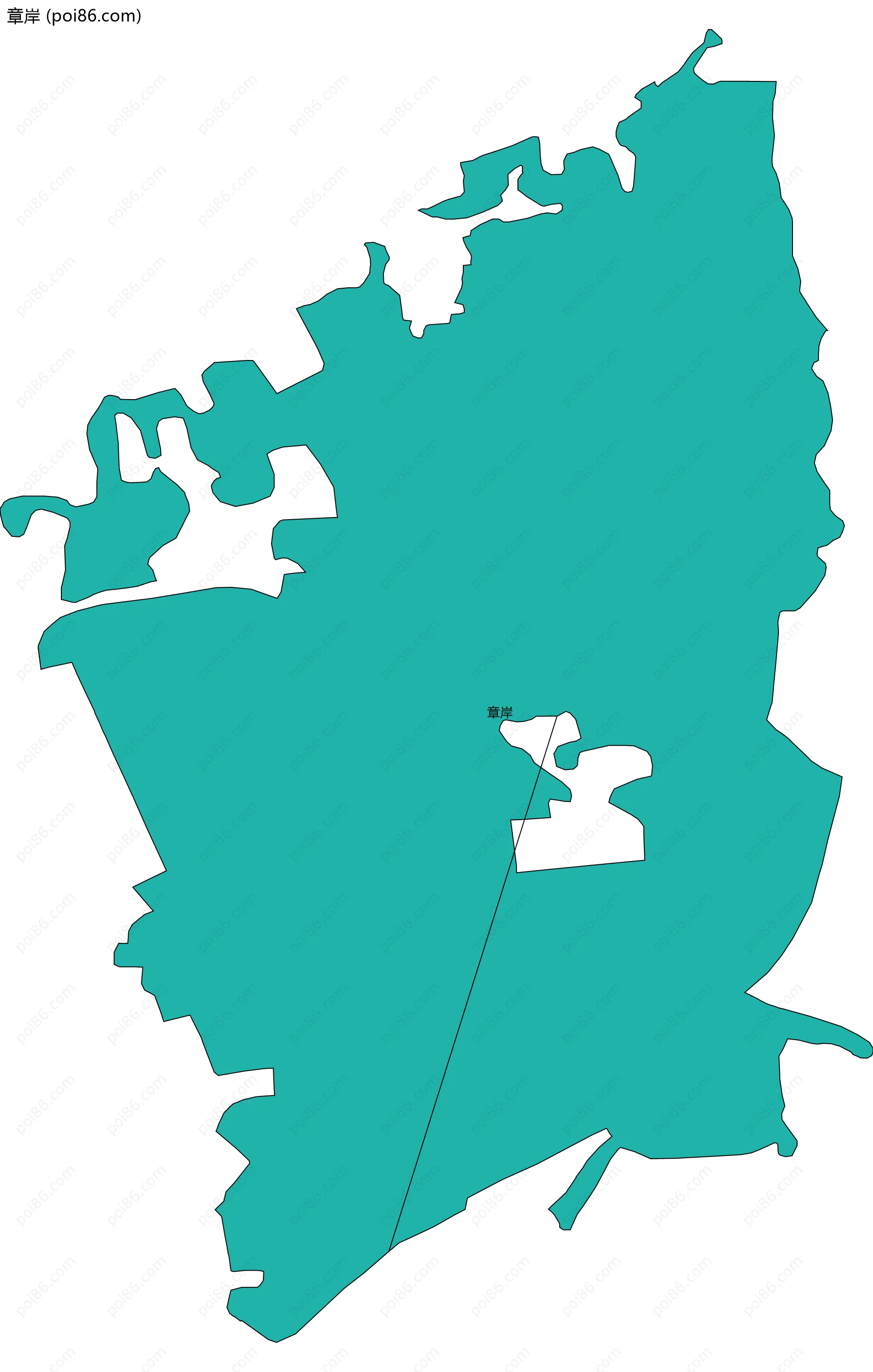 章岸边界地图