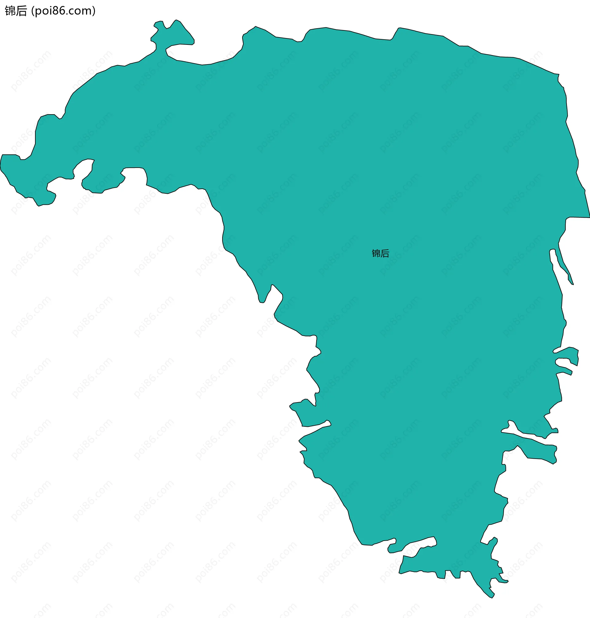 锦后边界地图